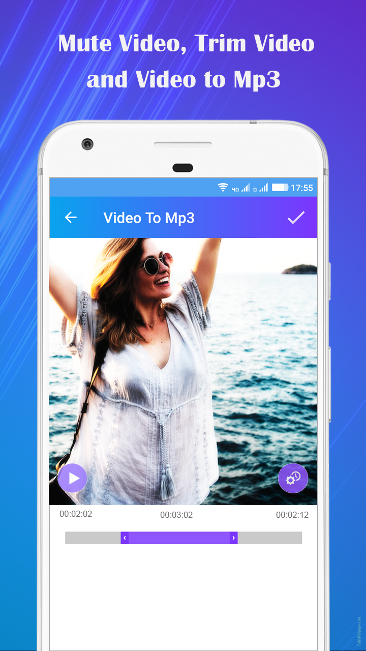 اسکرین شات 3 برنامه Video to Mp3 : Mute Trim Mix