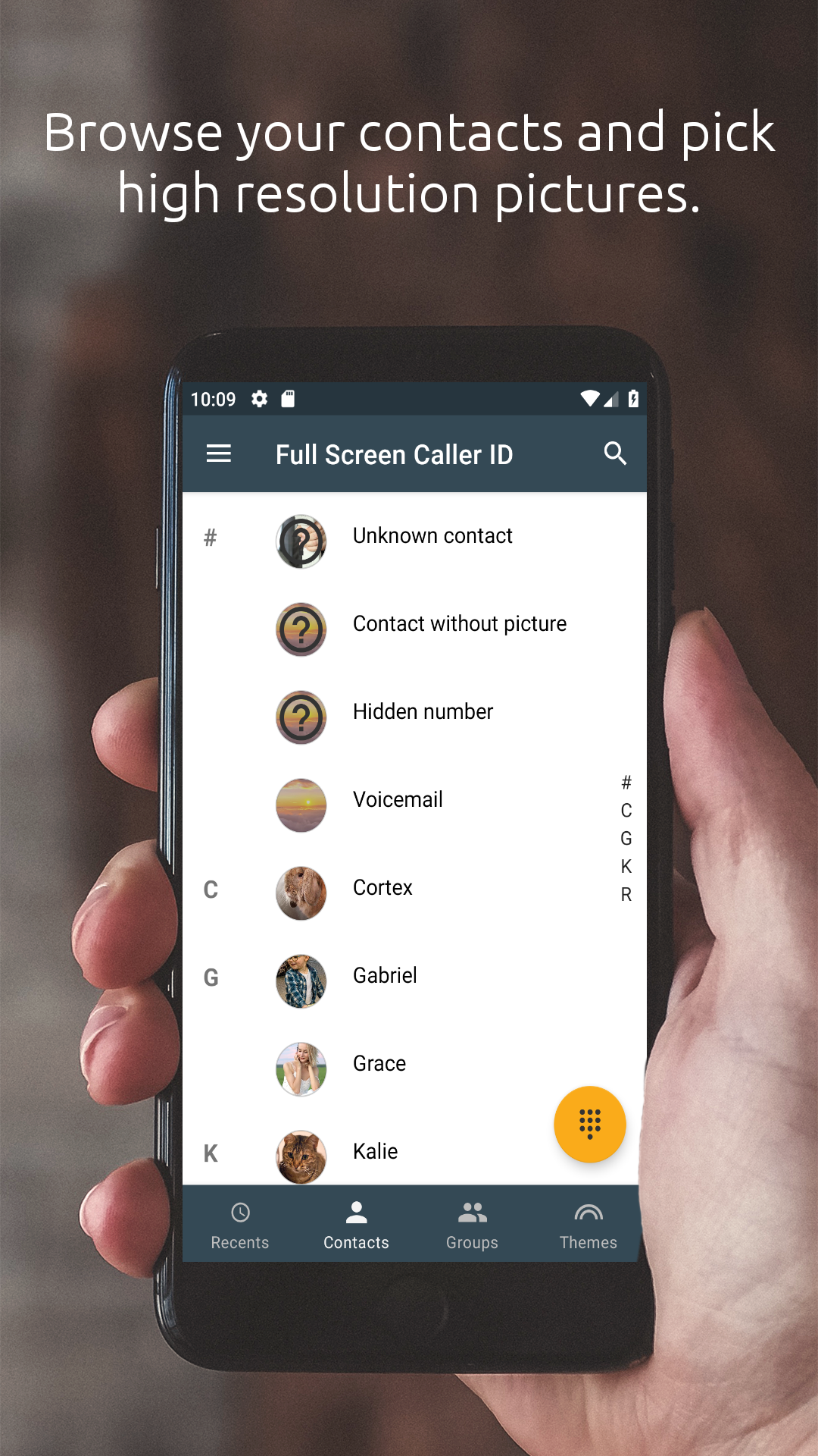 اسکرین شات 2 برنامه Full Screen Caller ID