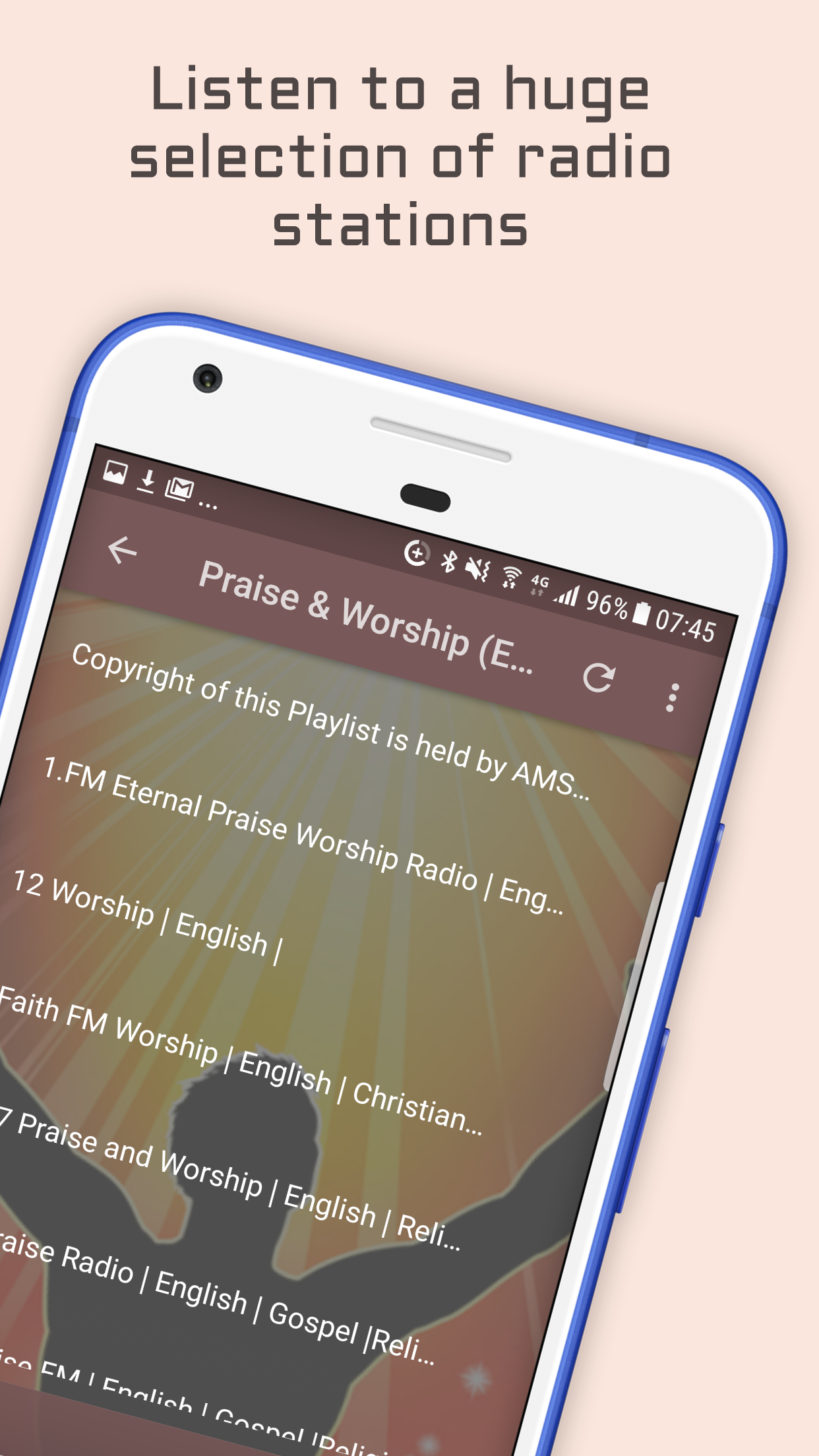 اسکرین شات 2 برنامه Praise & Worship Music Radio