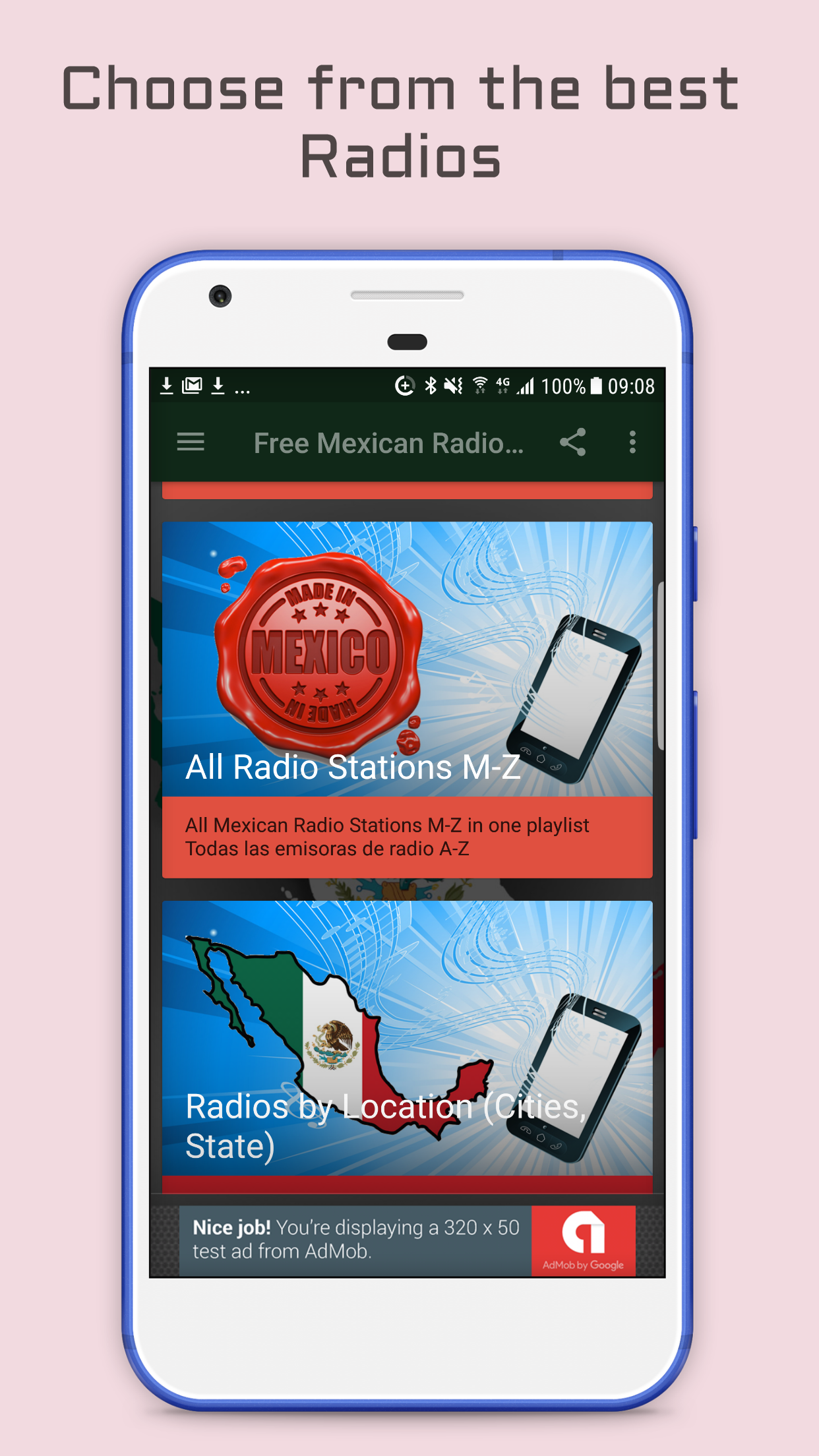 اسکرین شات 1 برنامه All Mexican Online Radios
