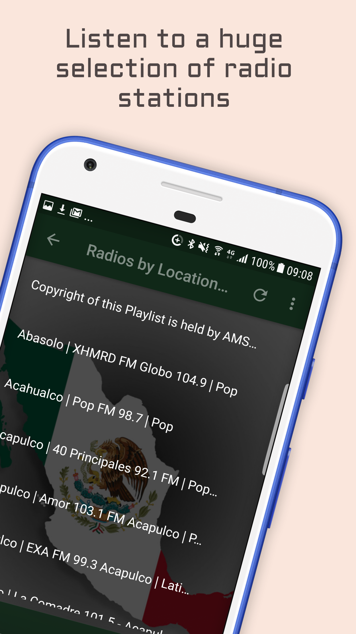 اسکرین شات 2 برنامه All Mexican Online Radios