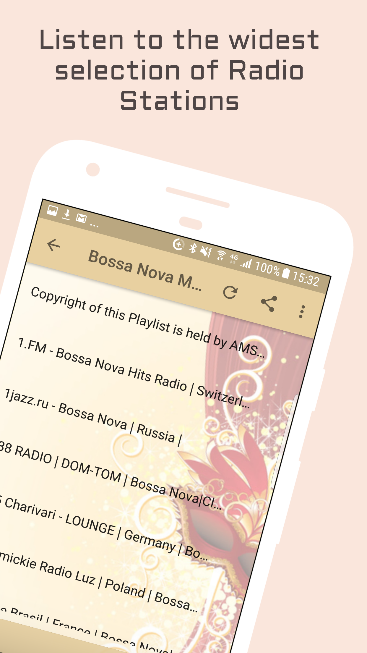 اسکرین شات 2 برنامه Bossa Nova Music Radio