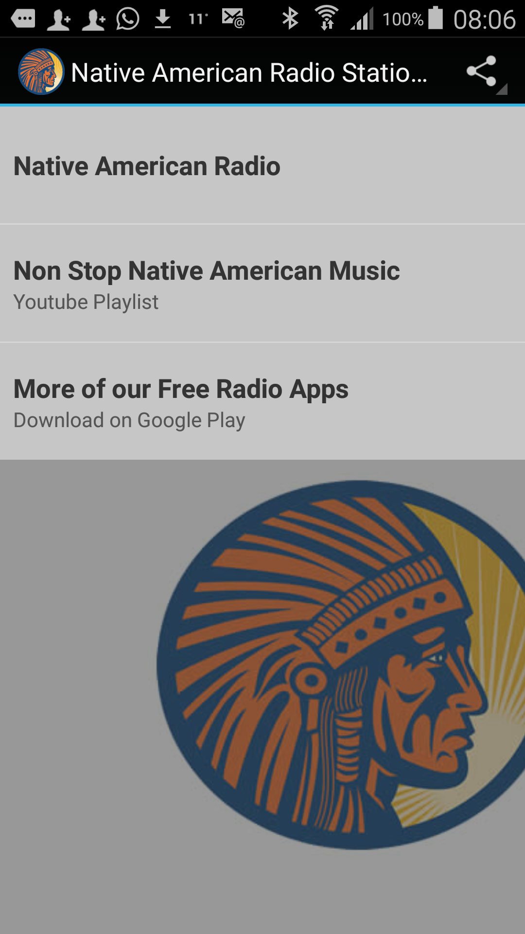 اسکرین شات 1 برنامه Native American Radio Stations