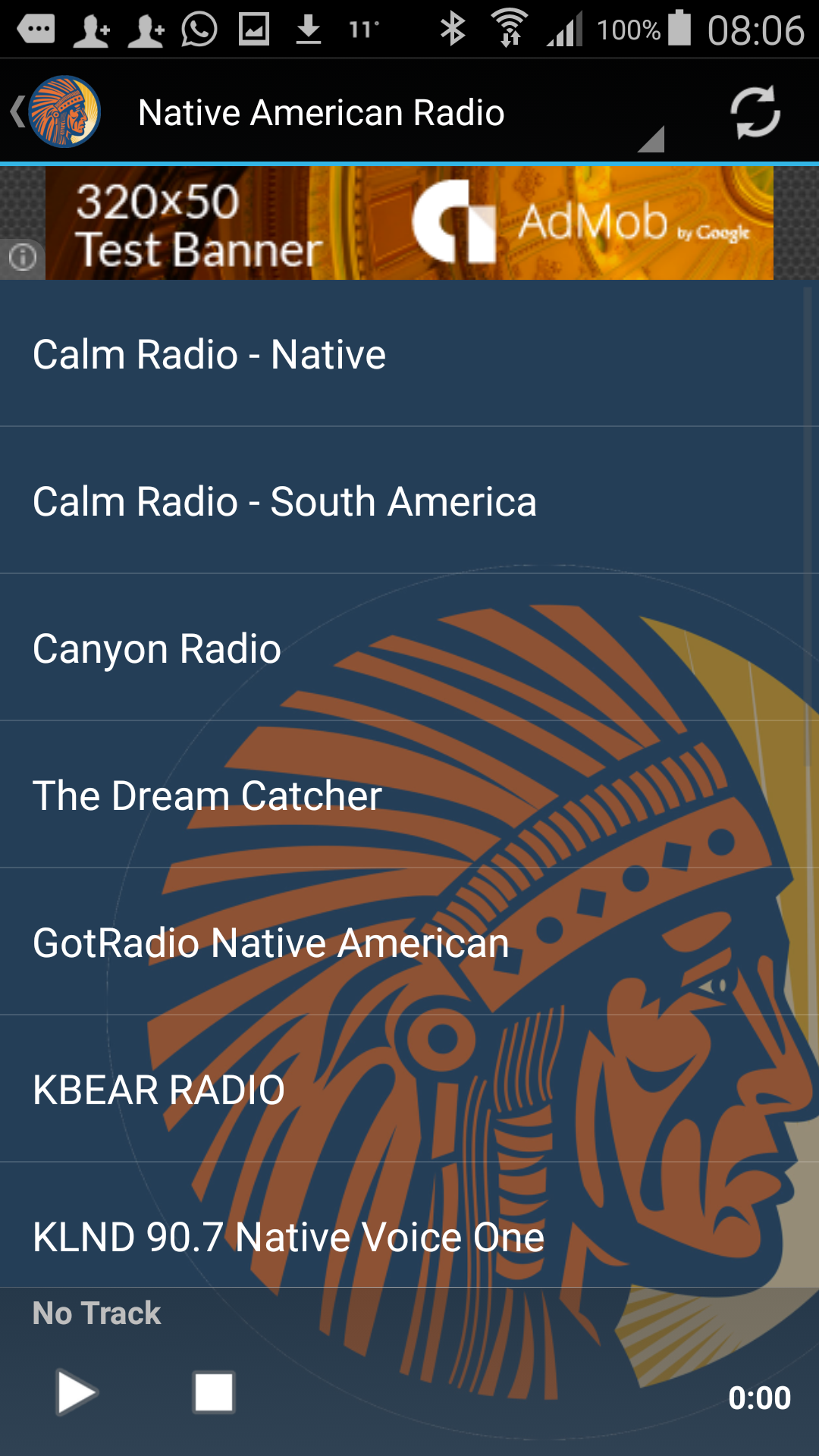 اسکرین شات 2 برنامه Native American Radio Stations