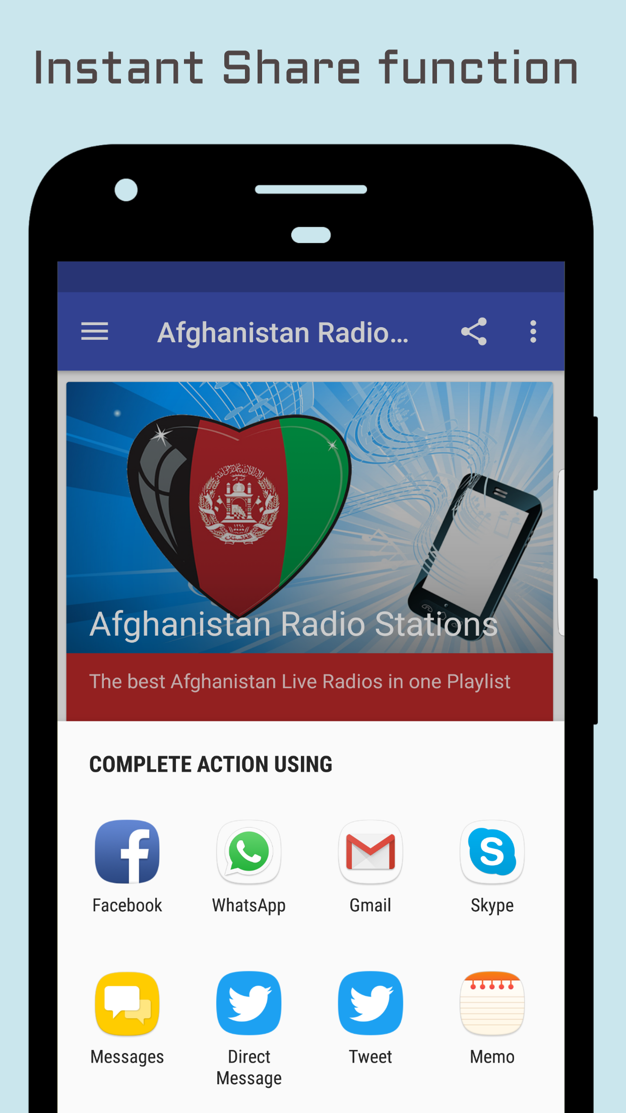 اسکرین شات 4 برنامه Afghanistan Radio Stations