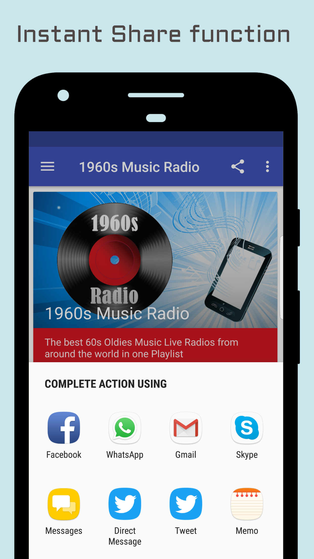 اسکرین شات 4 برنامه 60s Radio Sixties Music