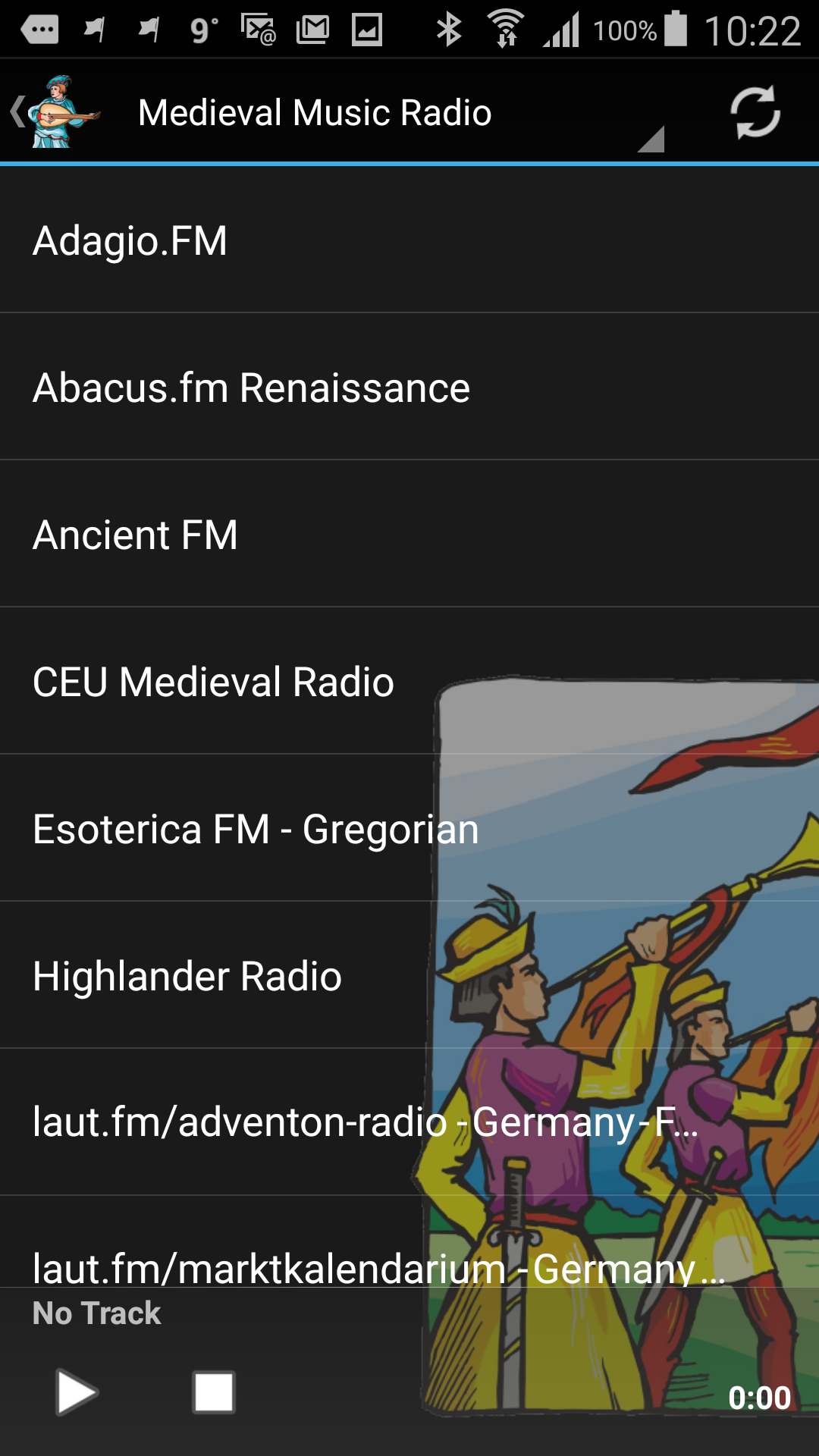 اسکرین شات 2 برنامه Medieval Music Radio