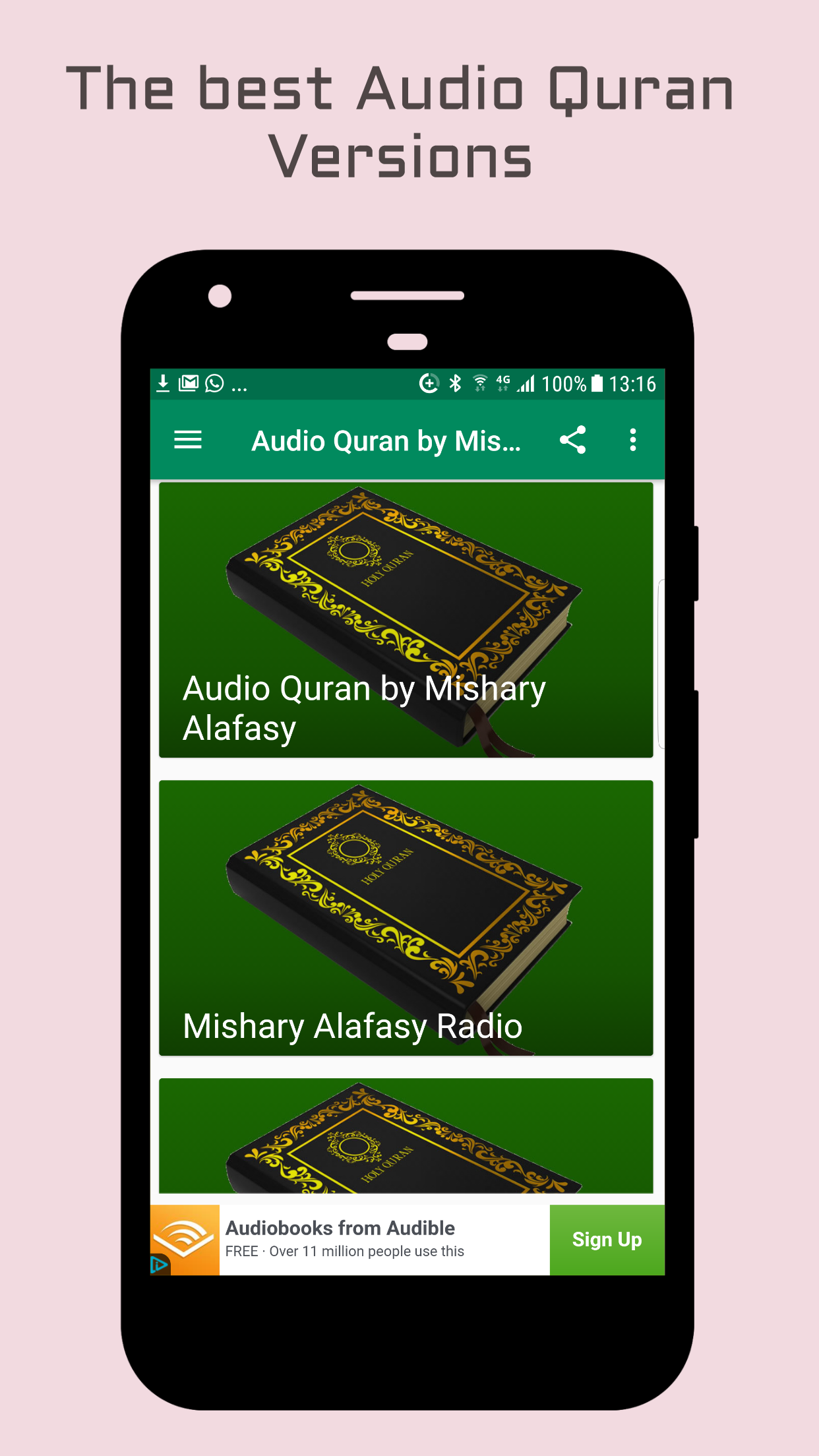 اسکرین شات 1 برنامه Audio Quran by Mishary Alafasy