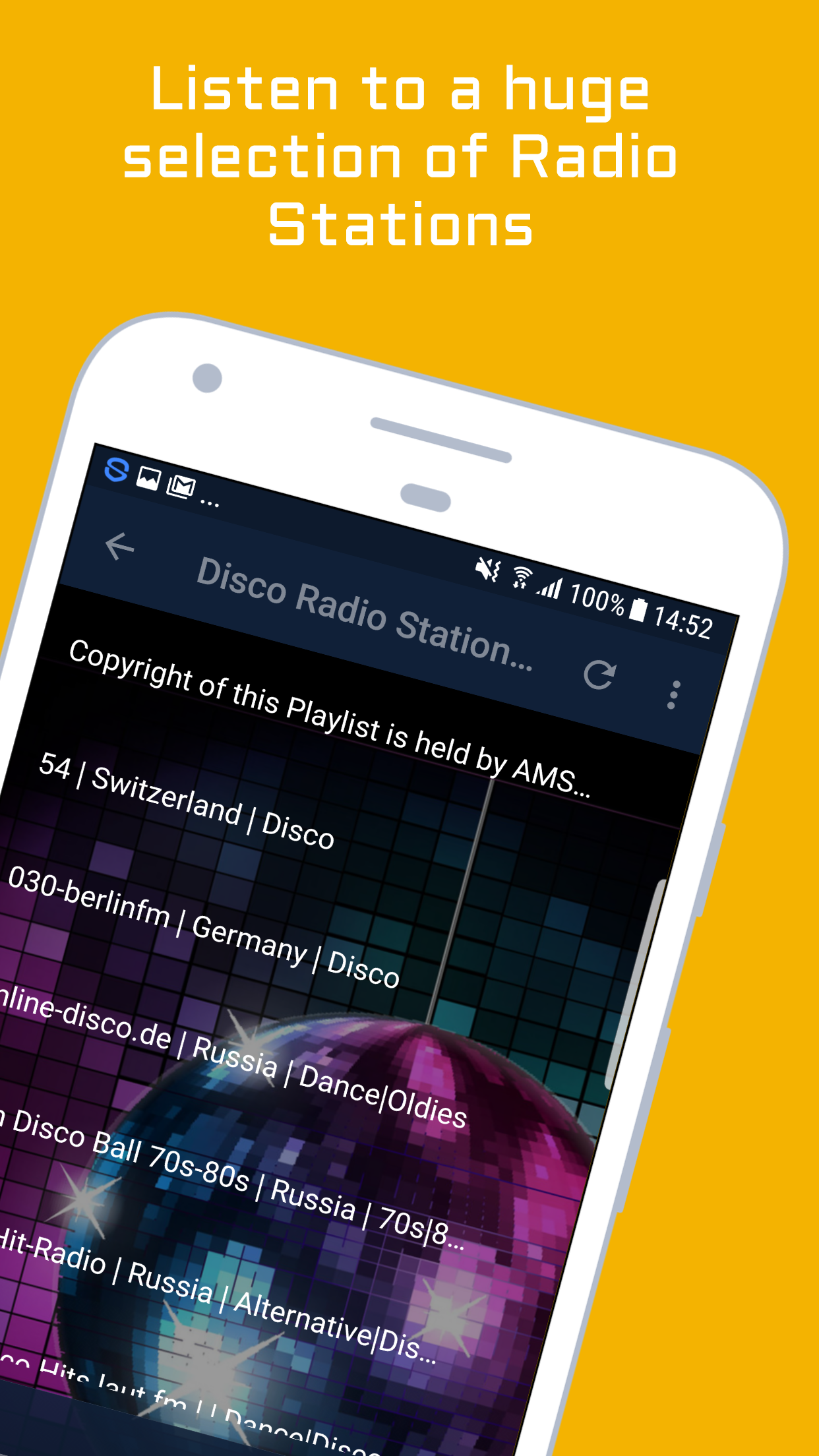 اسکرین شات 2 برنامه Disco Music Radio Stations