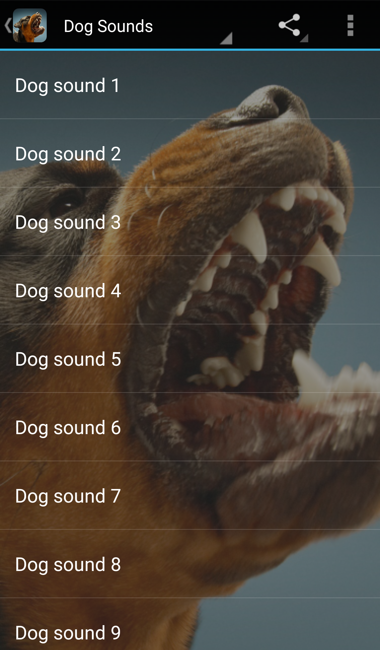 اسکرین شات 1 برنامه Dog Sounds