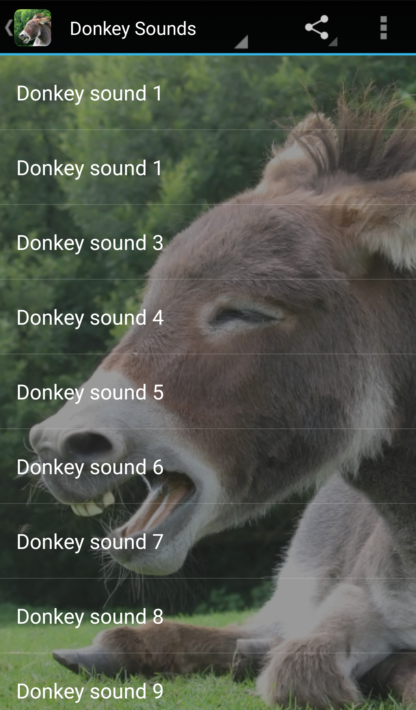 اسکرین شات 1 برنامه Donkey Sounds