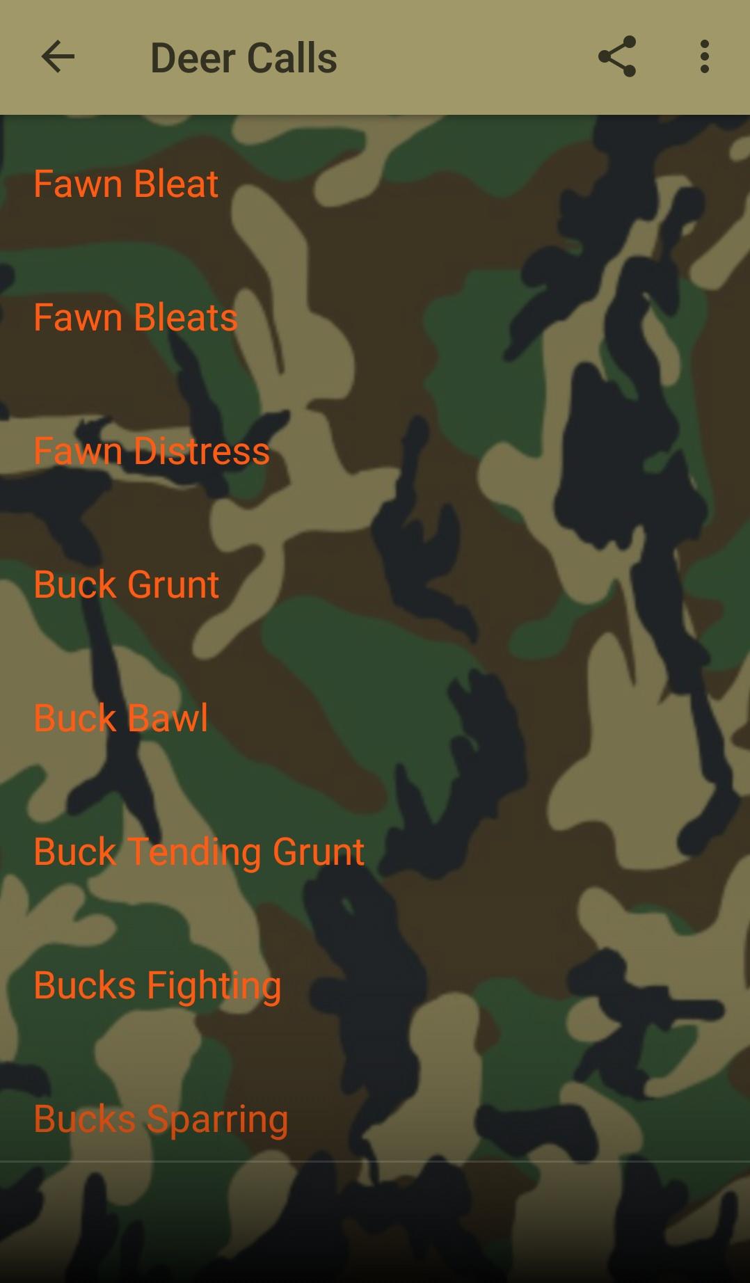 اسکرین شات 5 برنامه Deer Hunting Calls Soundboard
