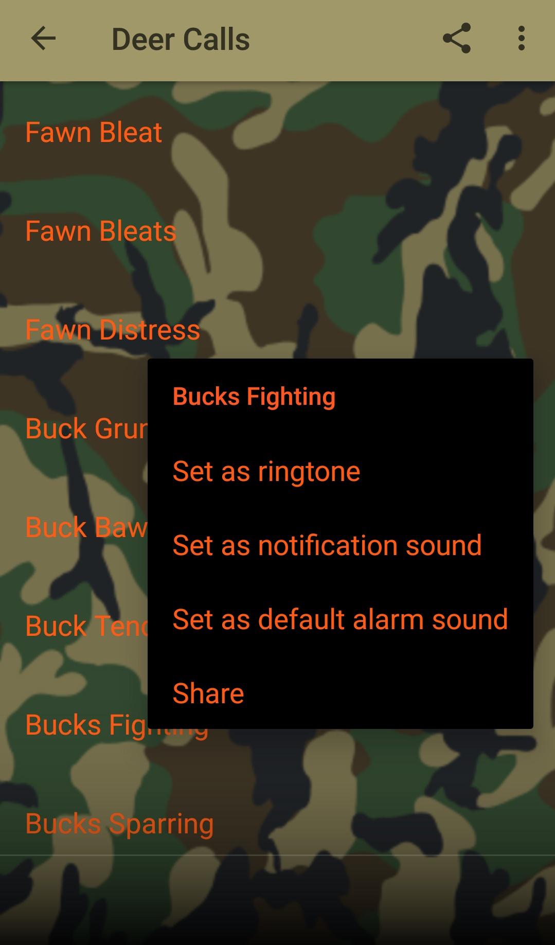 اسکرین شات 6 برنامه Deer Hunting Calls Soundboard