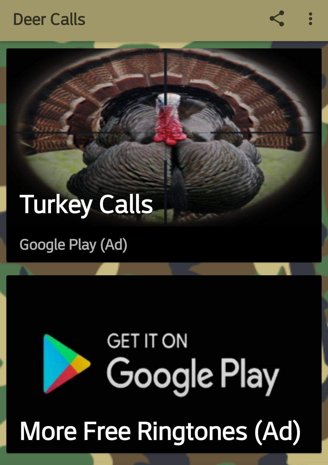 اسکرین شات 3 برنامه Deer Hunting Calls Soundboard