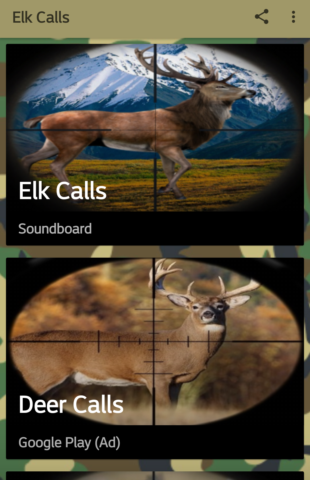 اسکرین شات 1 برنامه Elk Hunting Calls