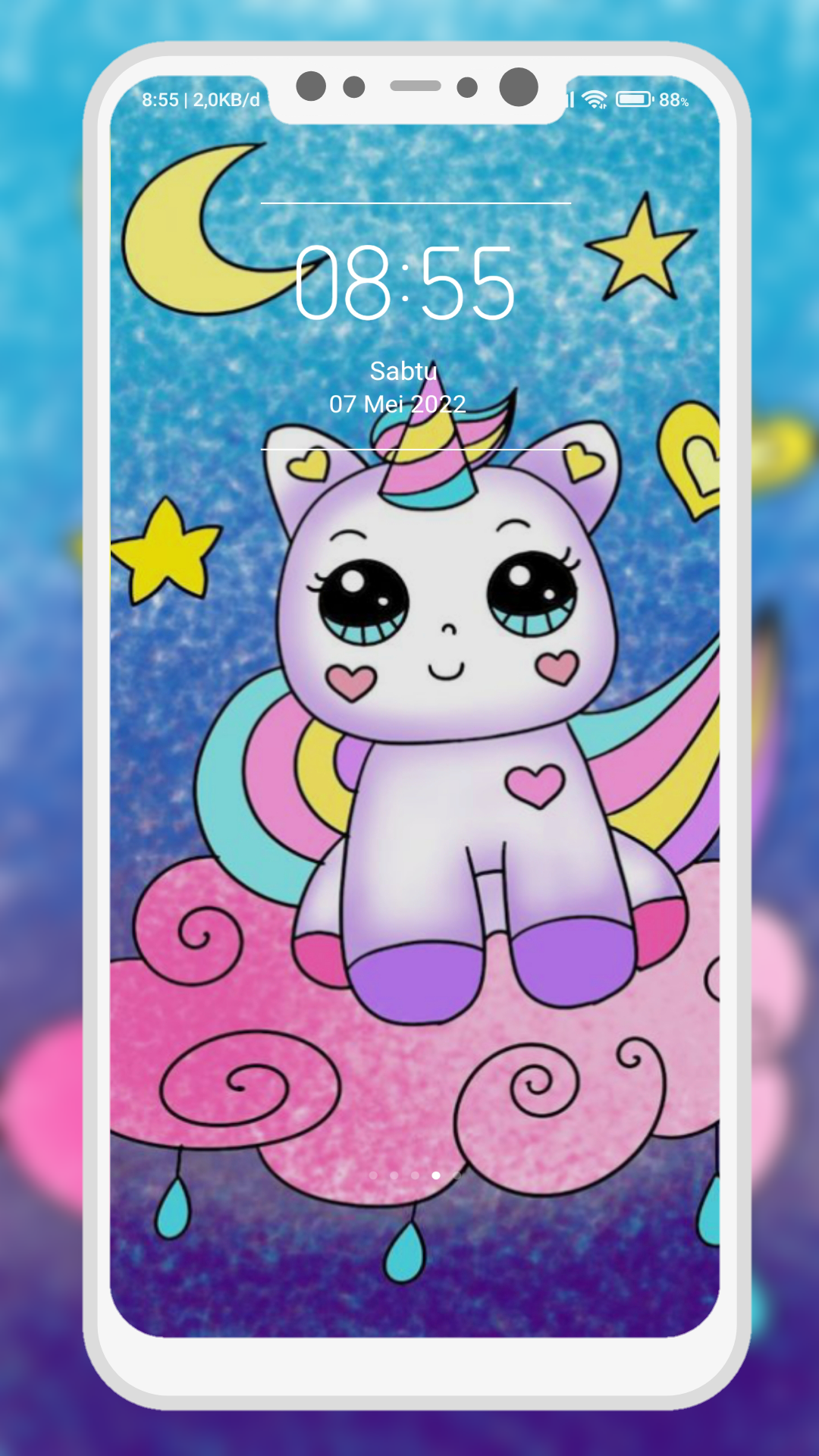 اسکرین شات 3 برنامه Kawaii Unicorn Wallpapers