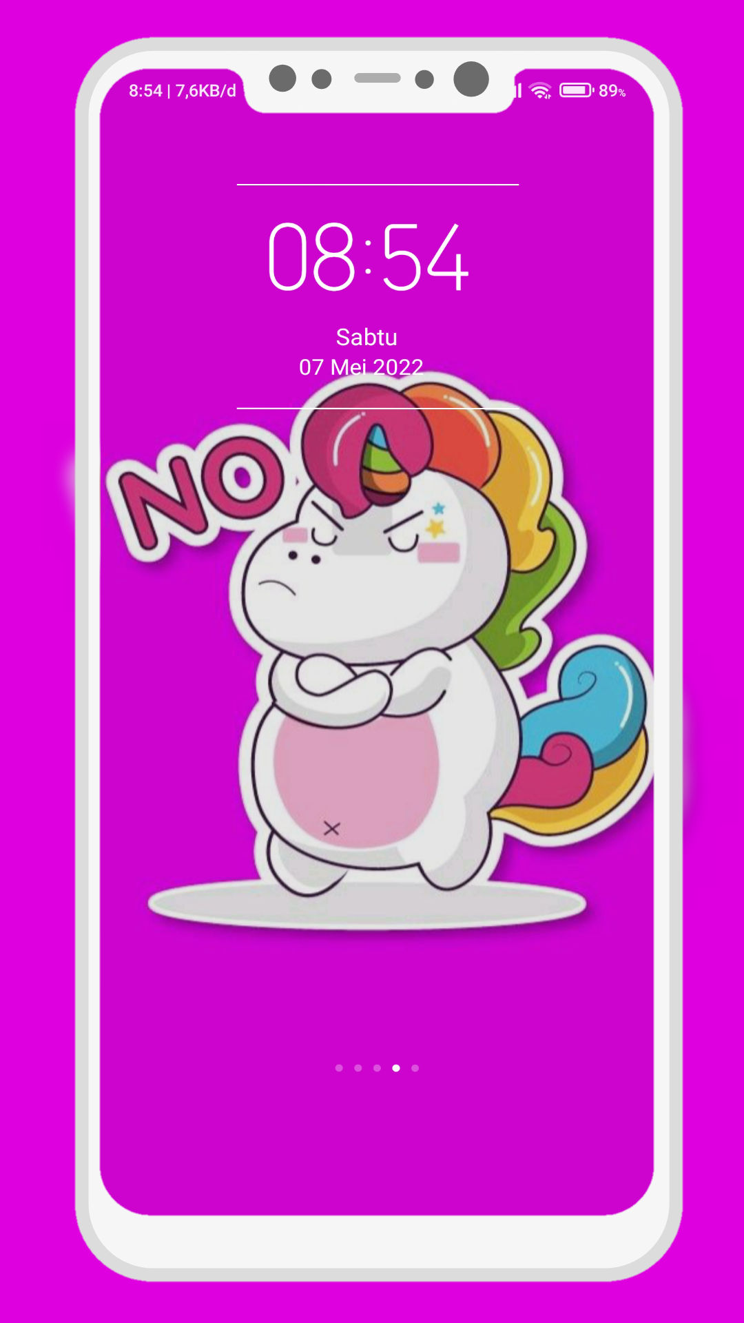 اسکرین شات 5 برنامه Kawaii Unicorn Wallpapers