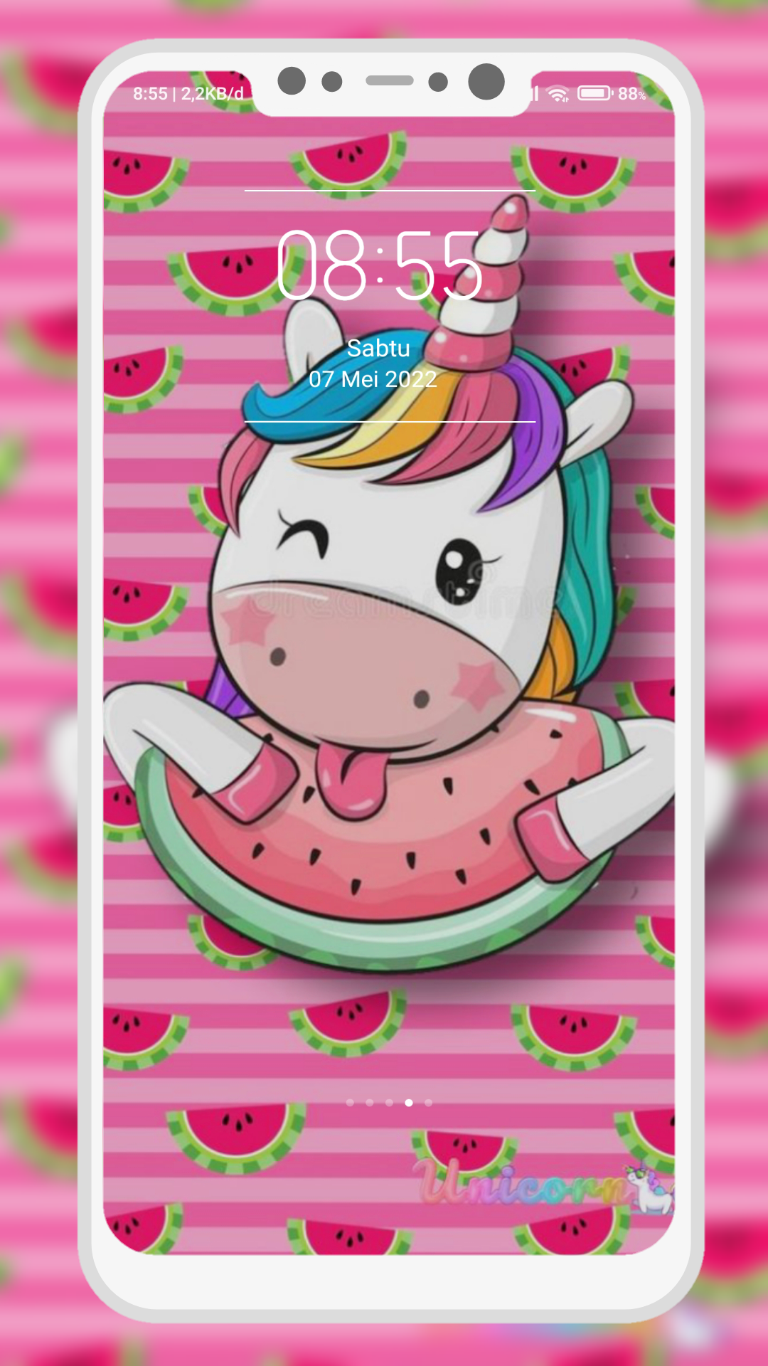 اسکرین شات 2 برنامه Kawaii Unicorn Wallpapers
