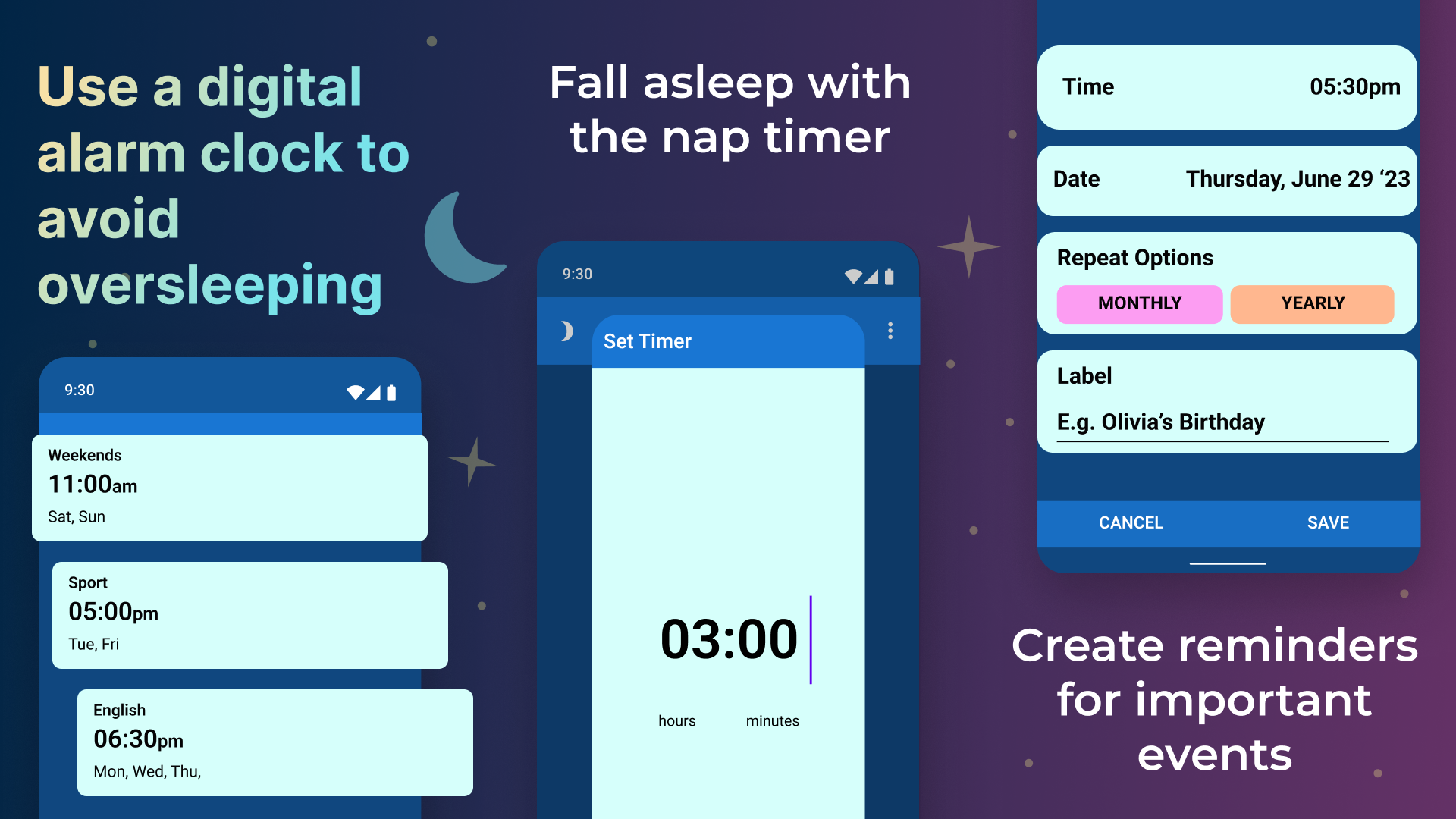 اسکرین شات 8 برنامه Digital Alarm Clock