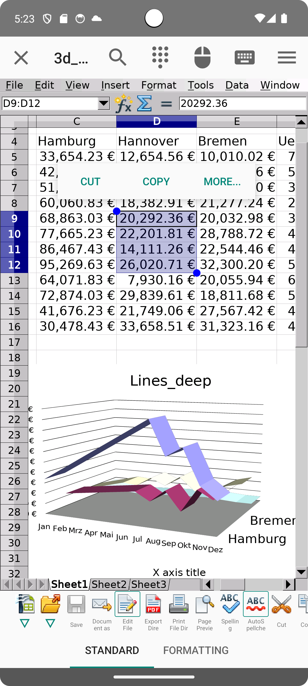 اسکرین شات 2 برنامه AndrOpen Office