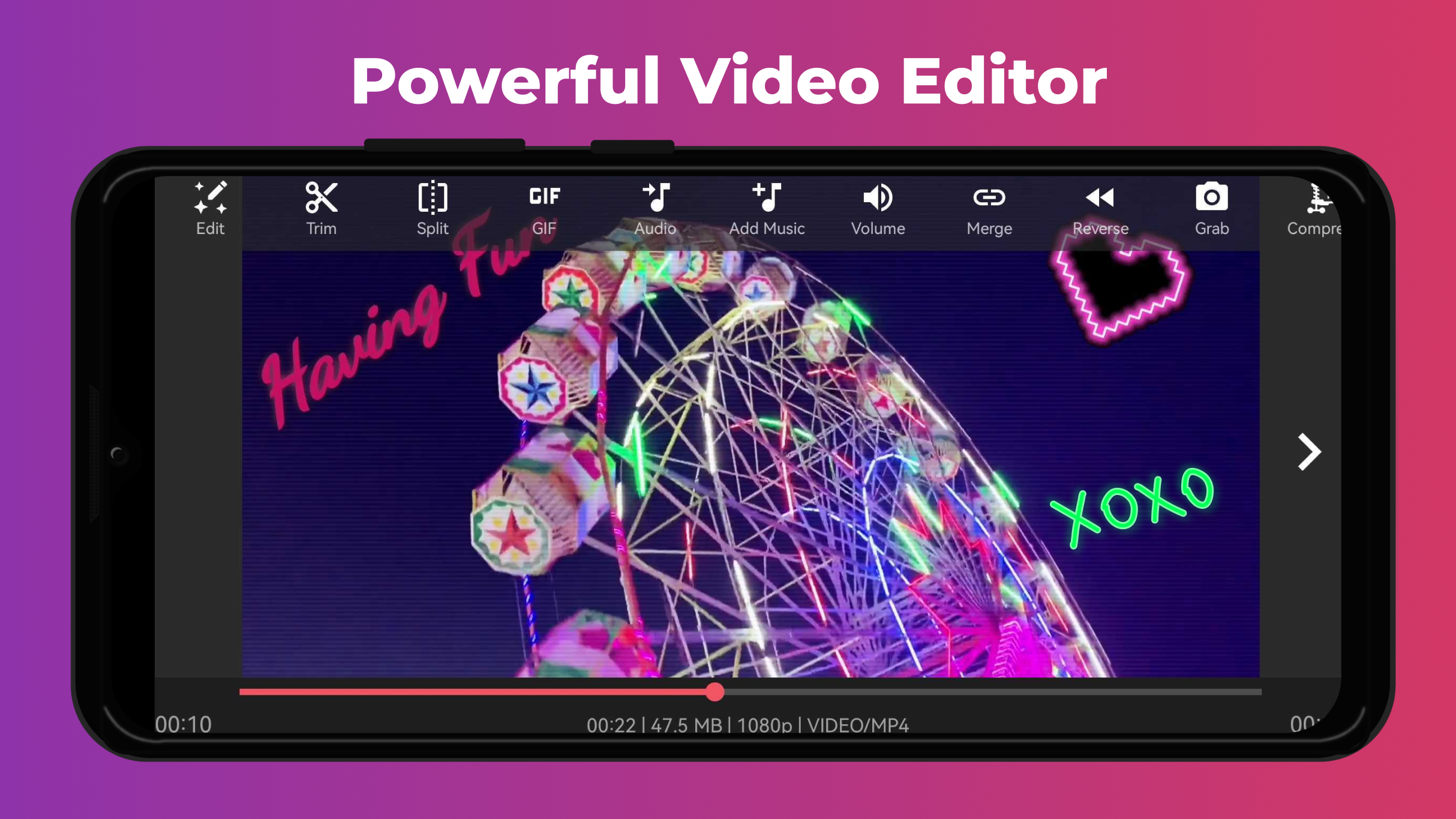 اسکرین شات 1 برنامه Video Editor & Maker AndroVid