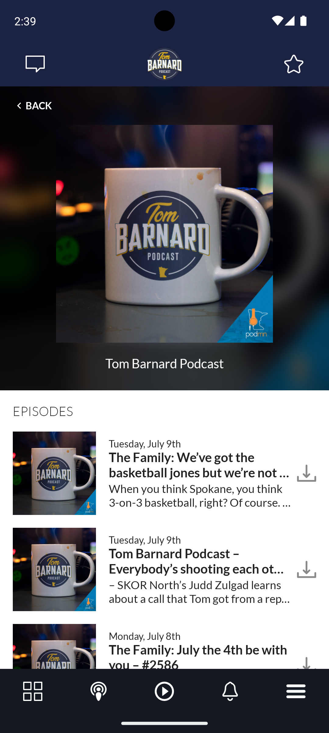 اسکرین شات 4 برنامه Tom Barnard Morning Show