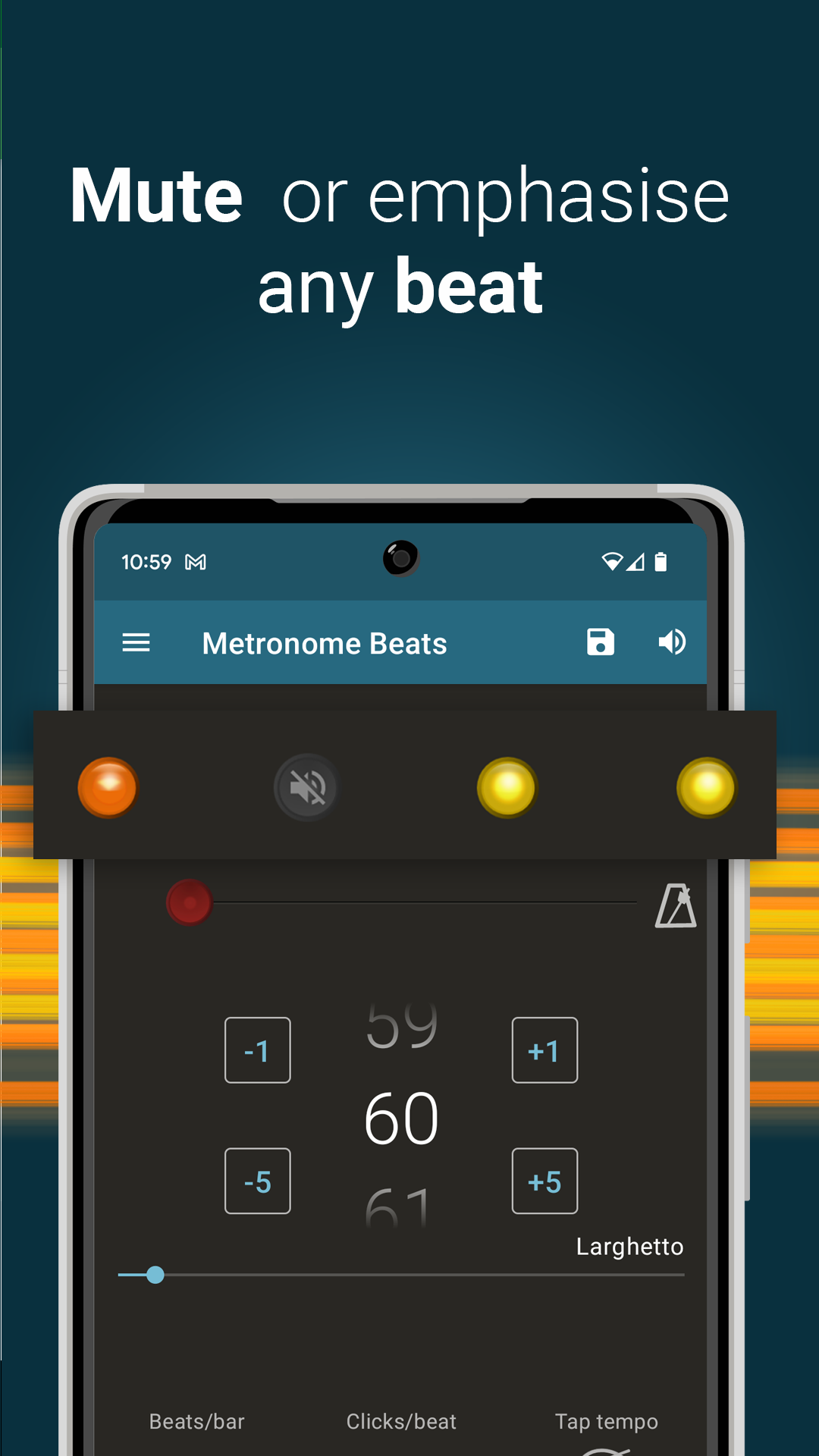 اسکرین شات 4 برنامه Metronome Beats