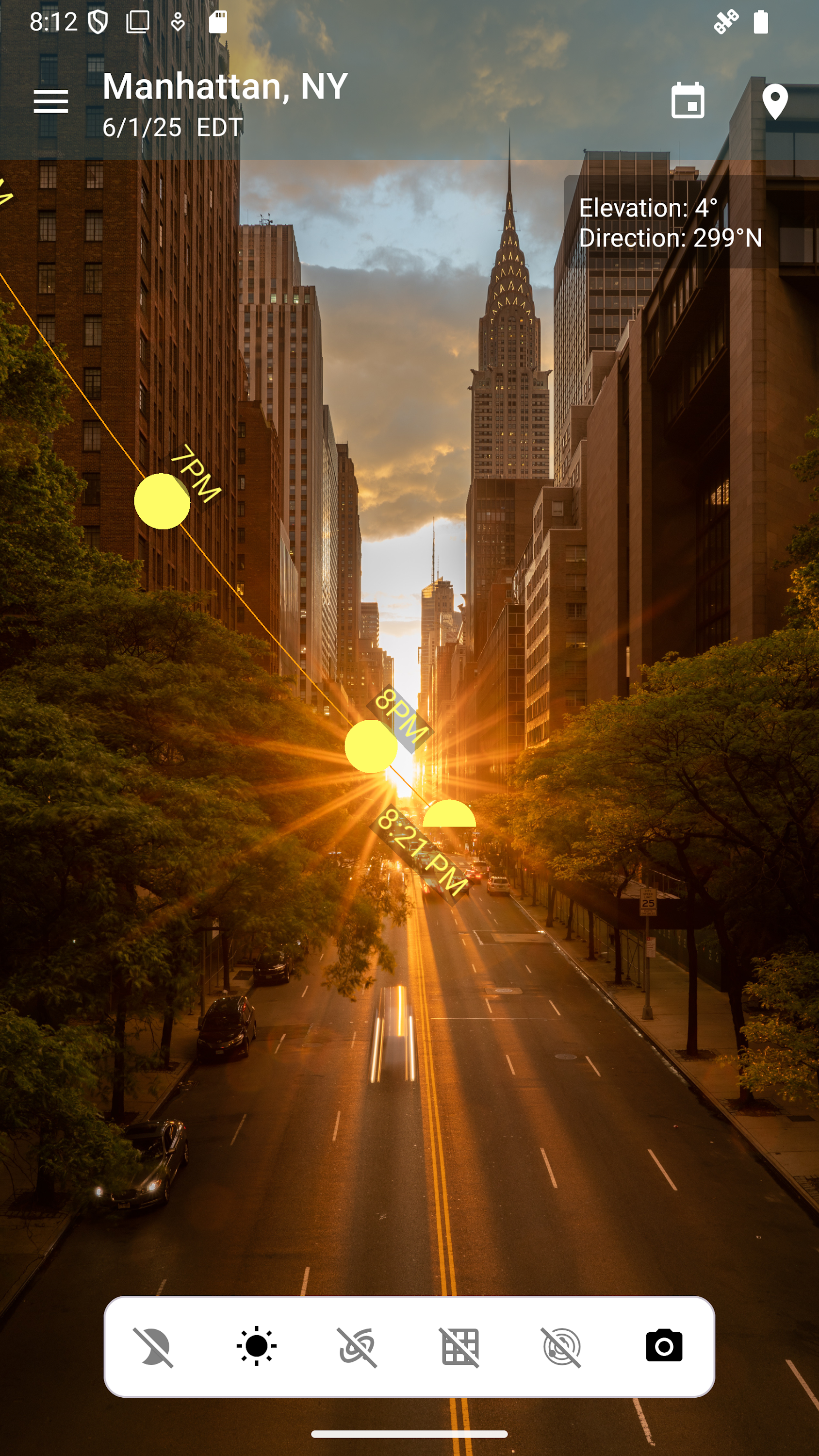 اسکرین شات 1 برنامه Sun Position: Sunrise & Sunset