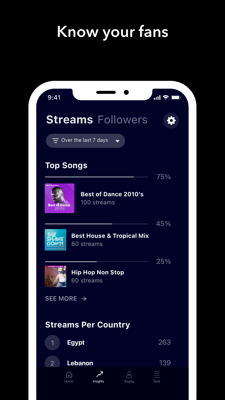 اسکرین شات 3 برنامه Anghami for Artists