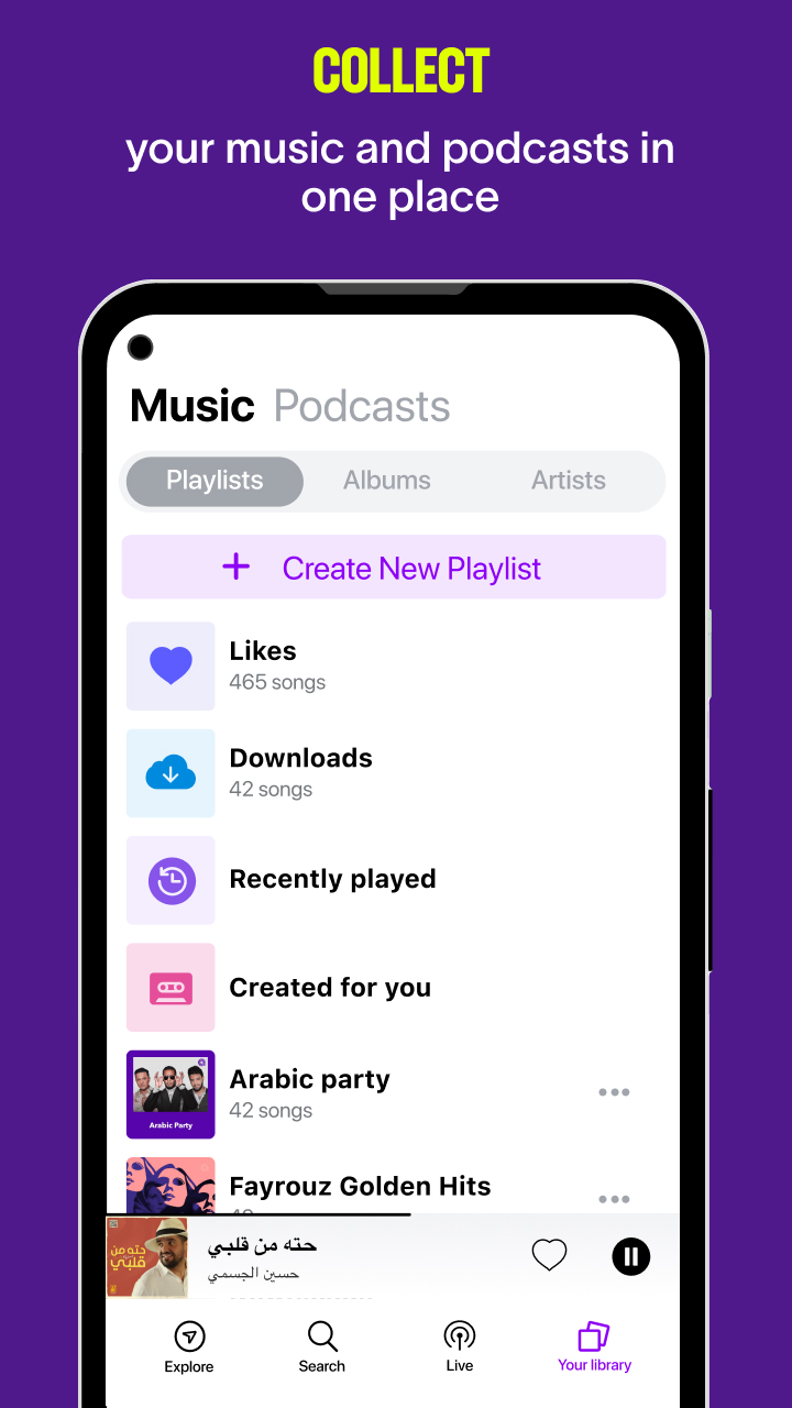 اسکرین شات 6 برنامه Anghami: Play music & Podcasts