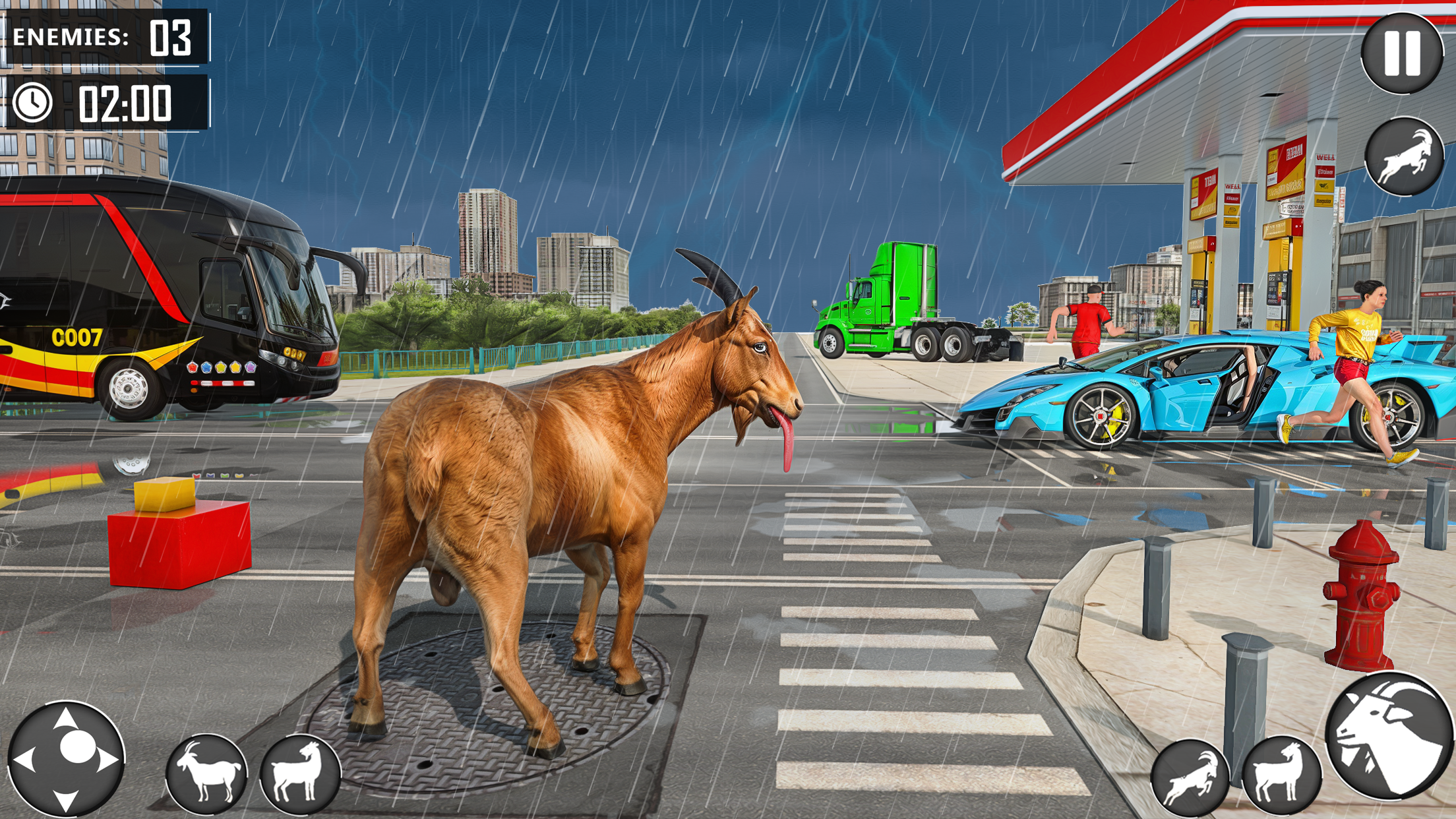 اسکرین شات 4 بازی Angry Goat Fun City Adventure