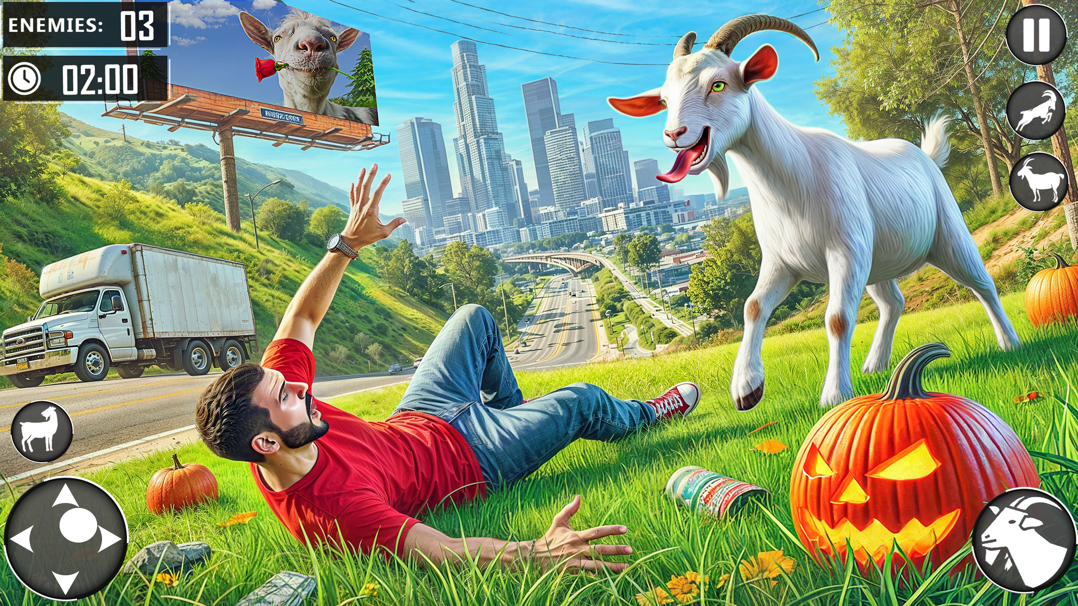 اسکرین شات 1 بازی Angry Goat Fun City Adventure