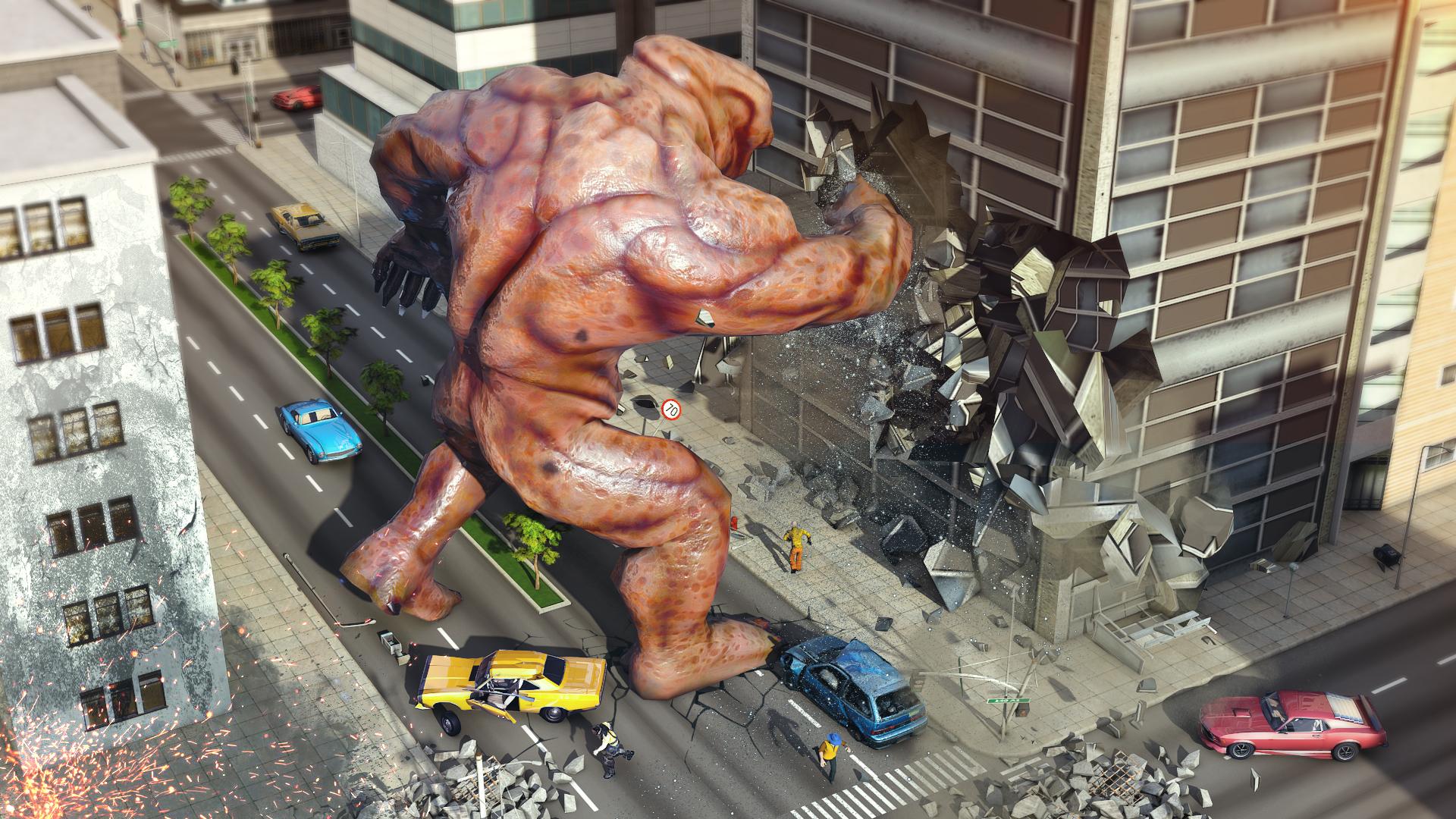 اسکرین شات 2 برنامه Angry Monster City Attack Game
