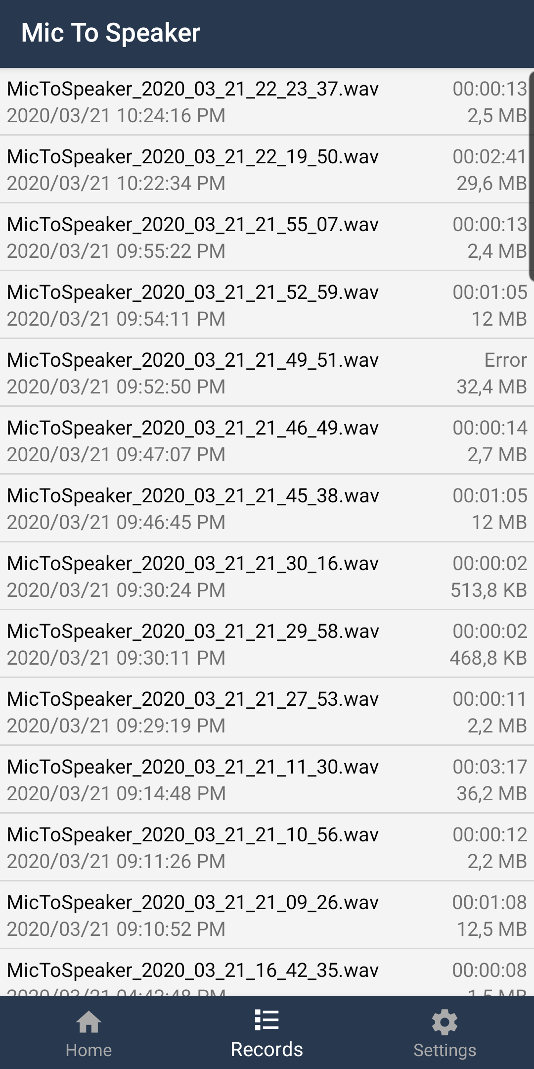 اسکرین شات 3 برنامه Mic To Speaker