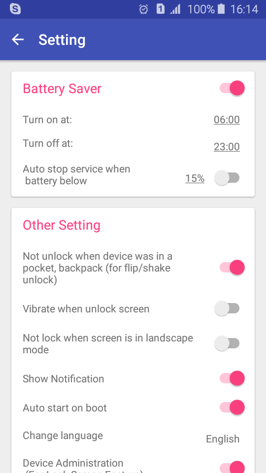 اسکرین شات برنامه Easy Unlock - Screen on/off 3