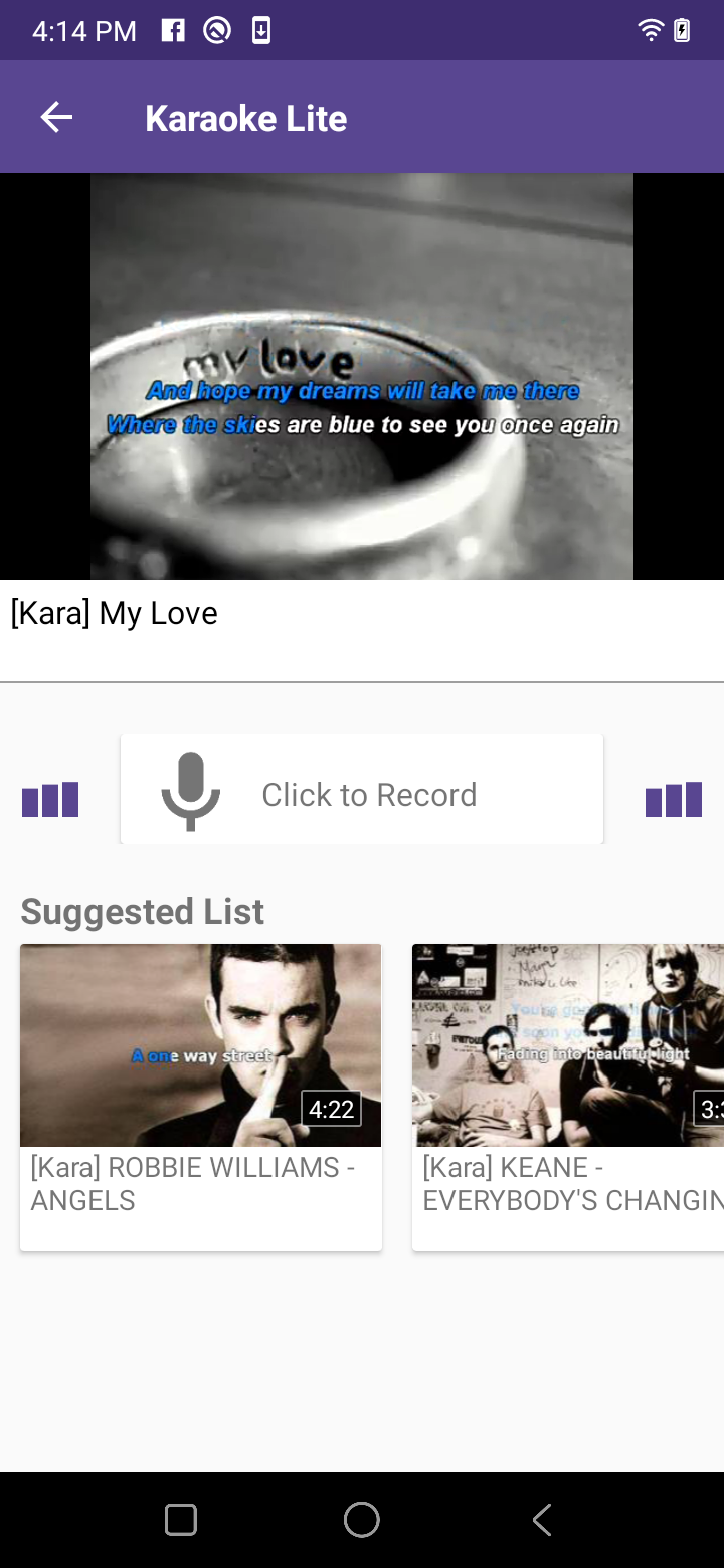 اسکرین شات برنامه Karaoke Lite: Sing & Record 3
