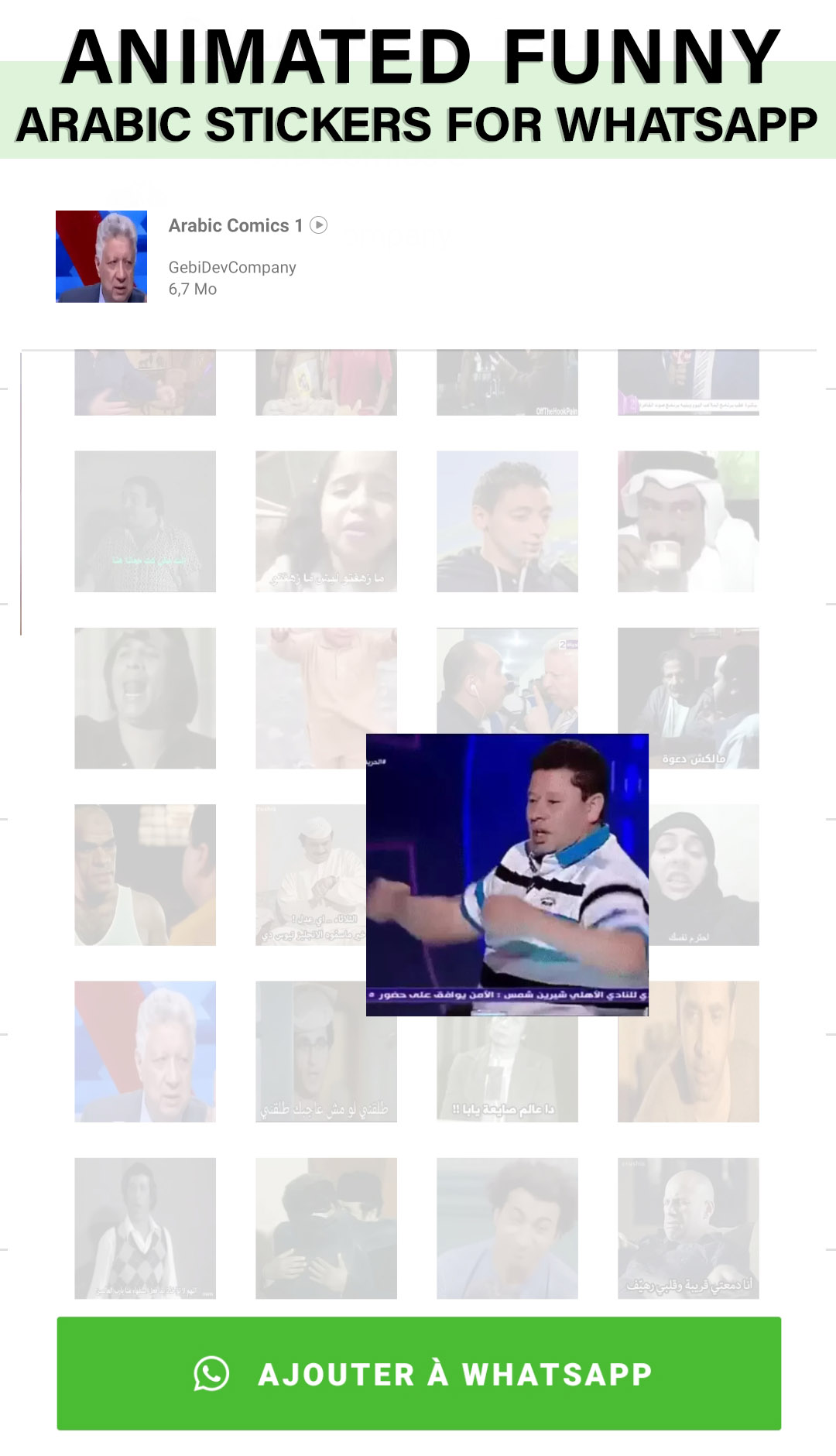 اسکرین شات 6 برنامه Animated funny Arabic stickers