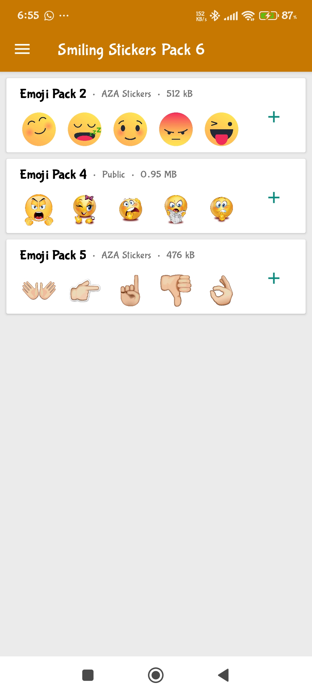 اسکرین شات 1 برنامه Smiling Stickers Pack 6
