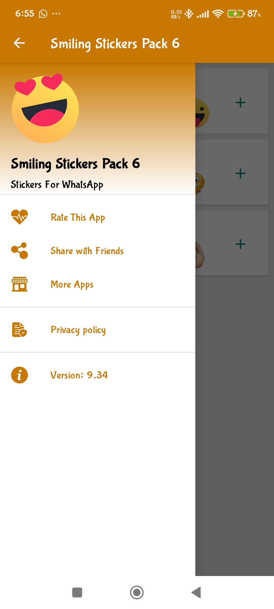 اسکرین شات 2 برنامه Smiling Stickers Pack 6