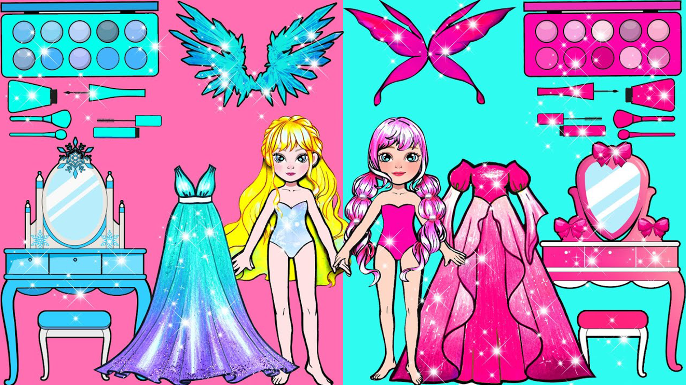 اسکرین شات 1 بازی Chibi Dolls - Anime Dress Up