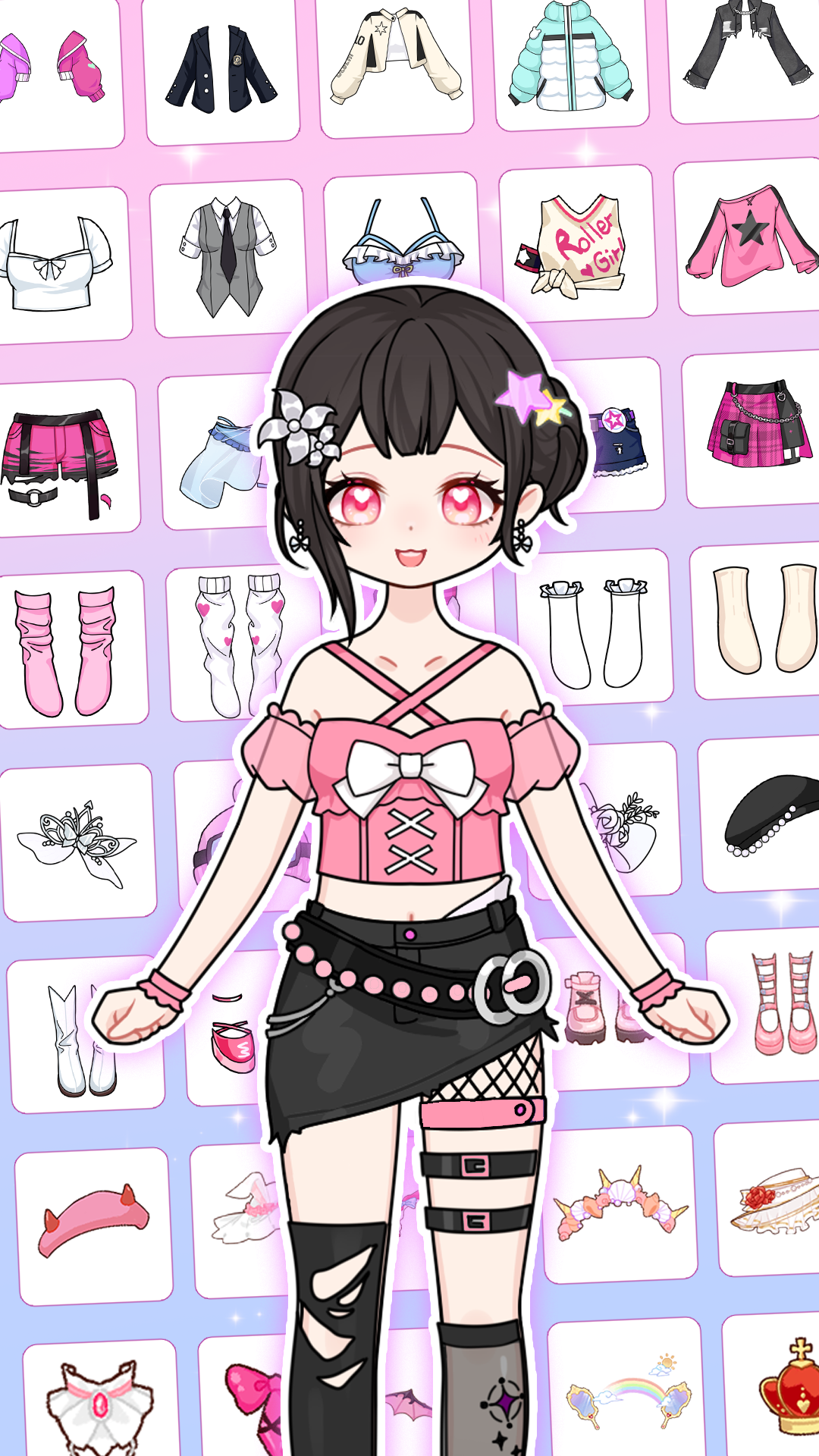 اسکرین شات 2 بازی Anime Paper Doll DIY: Dress Up