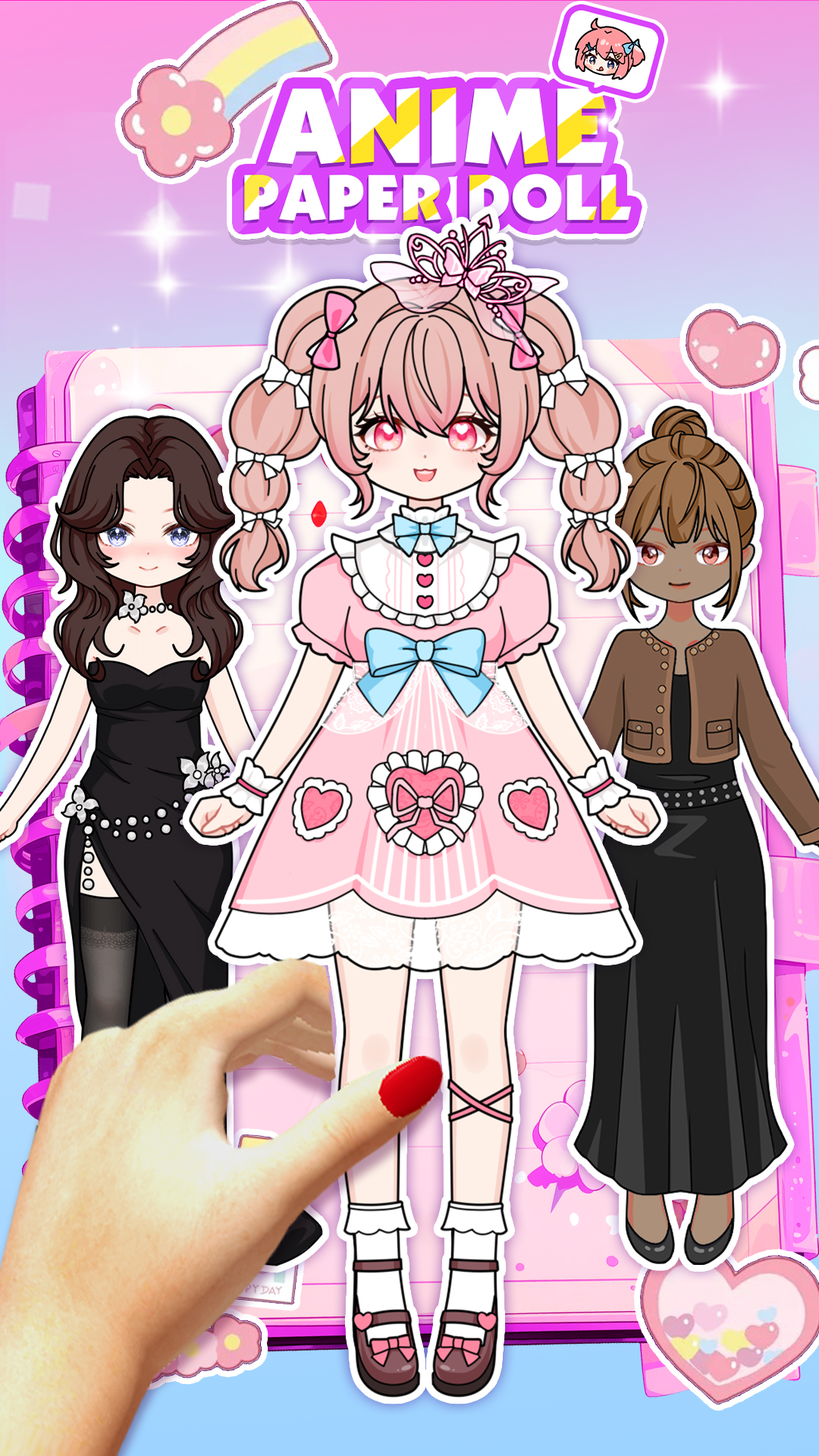 اسکرین شات 1 بازی Anime Paper Doll DIY: Dress Up