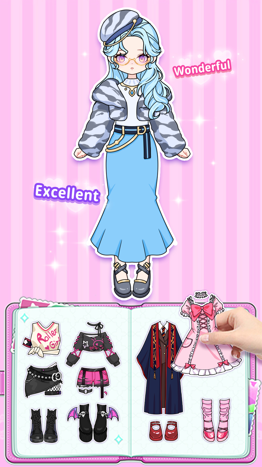اسکرین شات 3 بازی Anime Paper Doll DIY: Dress Up