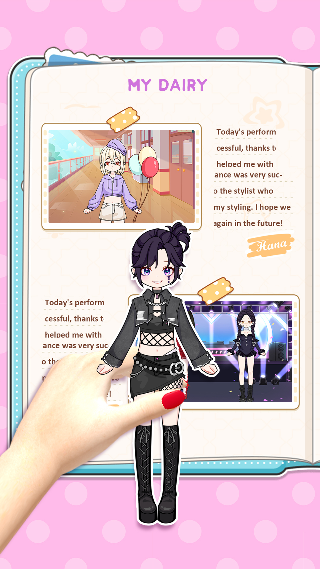 اسکرین شات 6 بازی Anime Paper Doll DIY: Dress Up