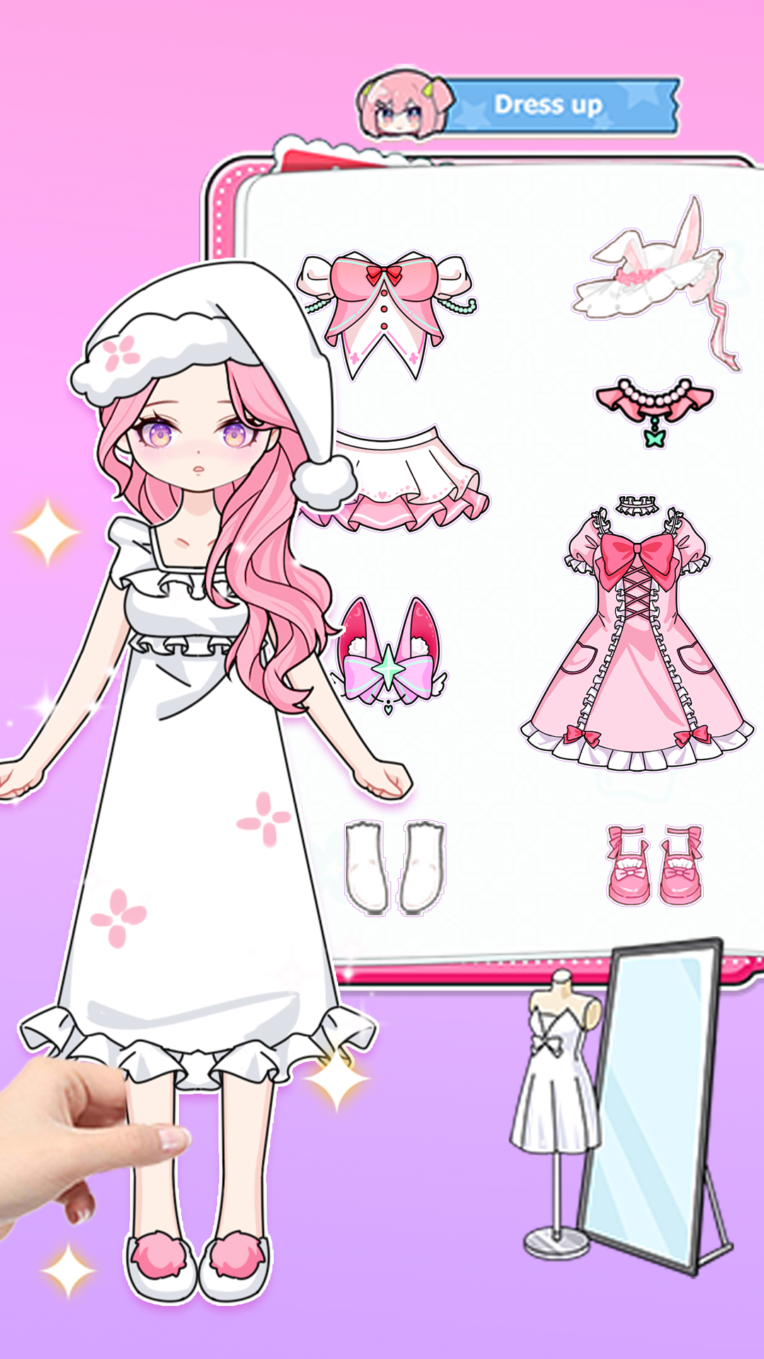اسکرین شات 2 بازی Anime Paper Doll DIY: Dress Up