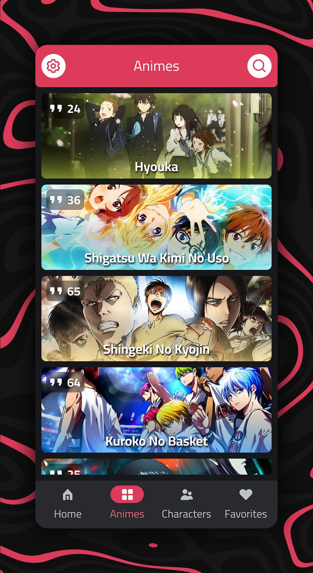 اسکرین شات 2 برنامه Anime Quotes