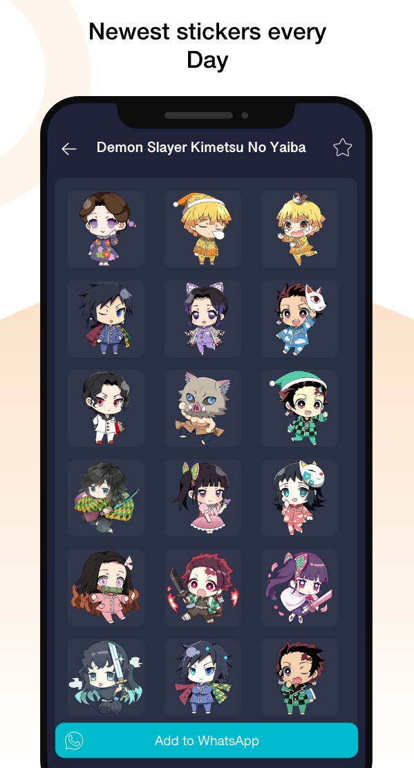 اسکرین شات 3 برنامه Anime Stickers for Whatsapp