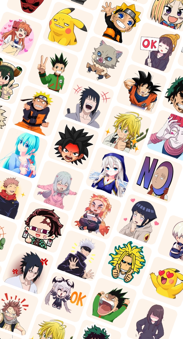 اسکرین شات 1 برنامه Anime Stickers for Whatsapp