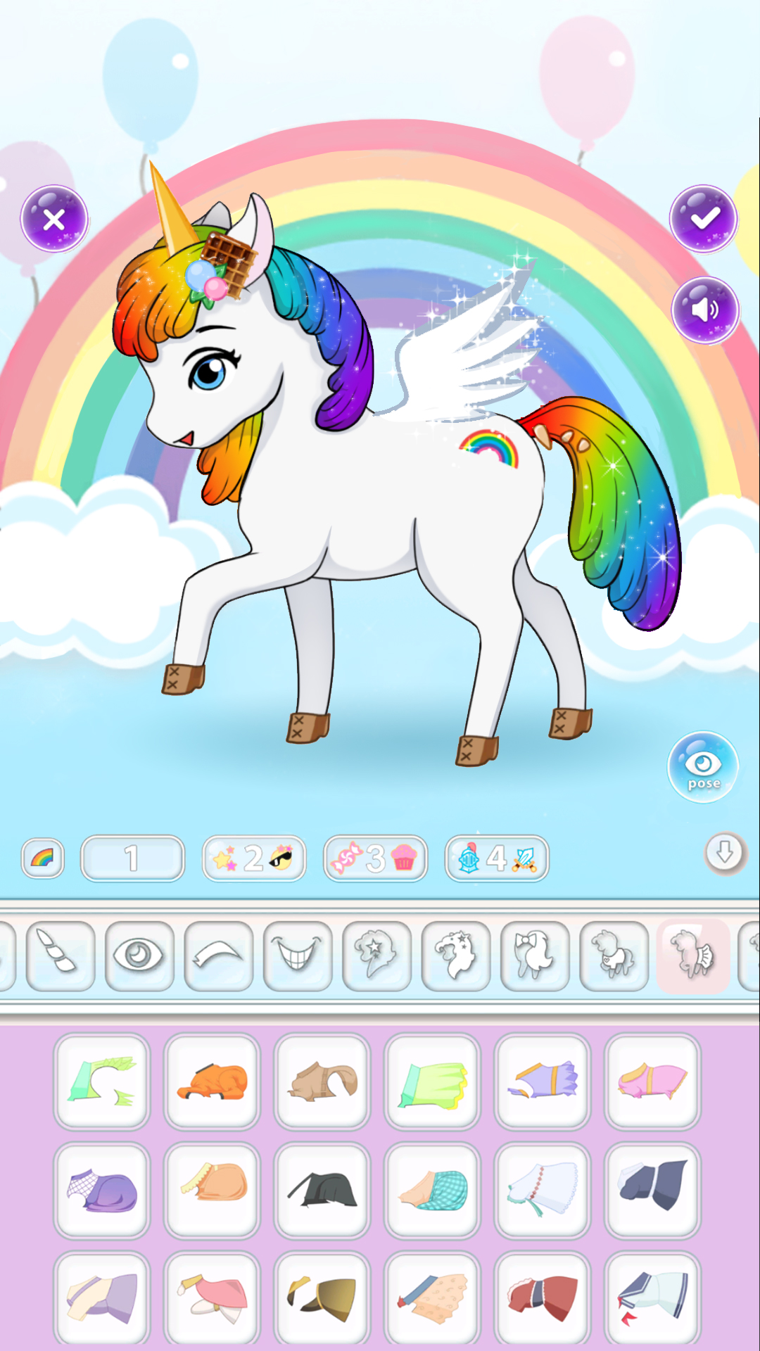 اسکرین شات 5 بازی Chibi Unicorn Games for Girls