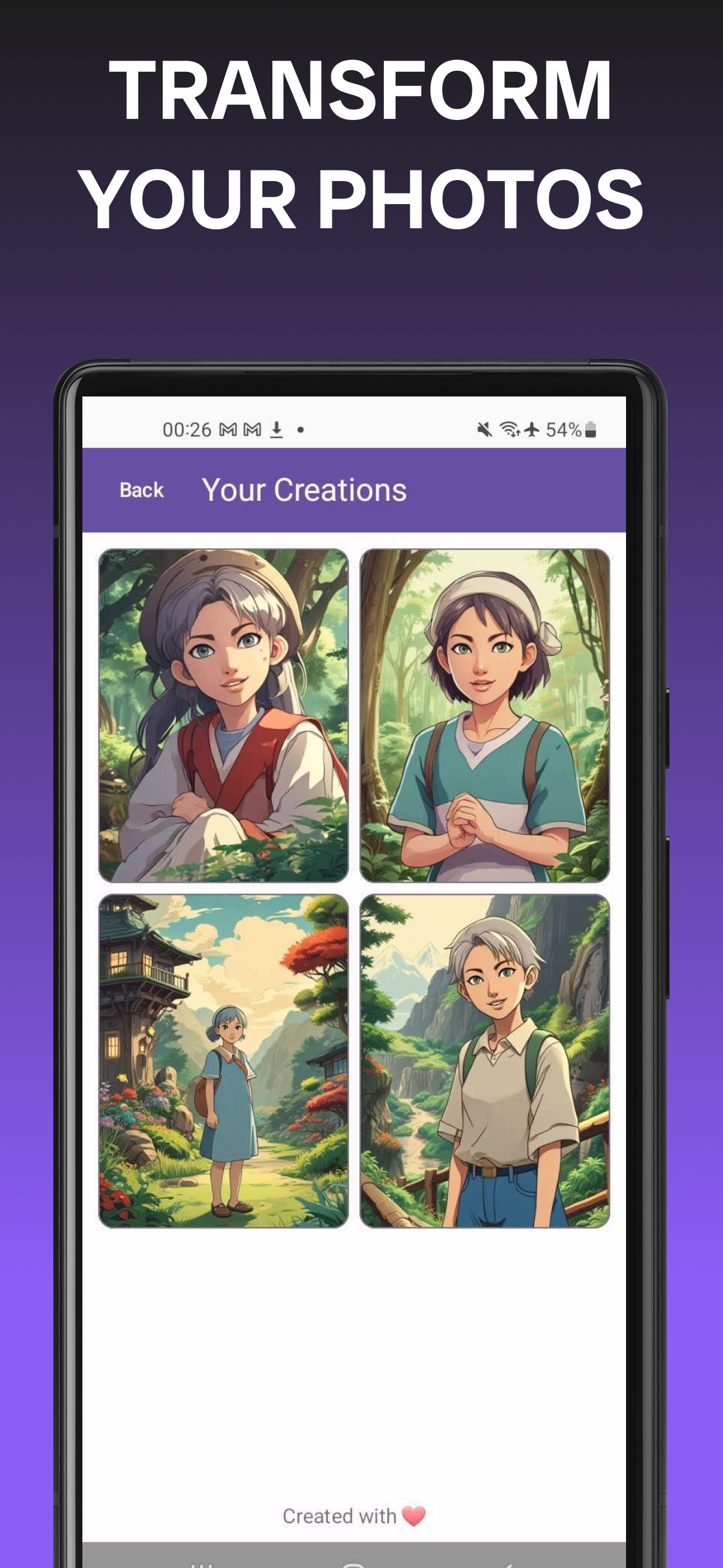 اسکرین شات 3 برنامه Ghibli Anime Maker: AI Image